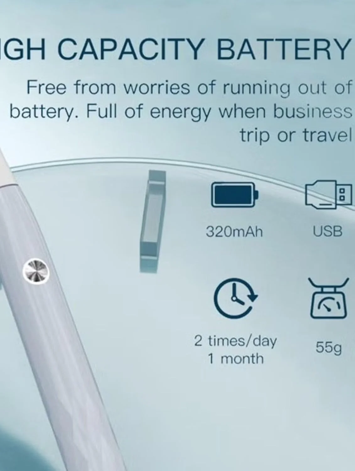 مسواک برقی T501 با برس نرم و بسیار ظریف، کاملا اتوماتیک (خاکستری)