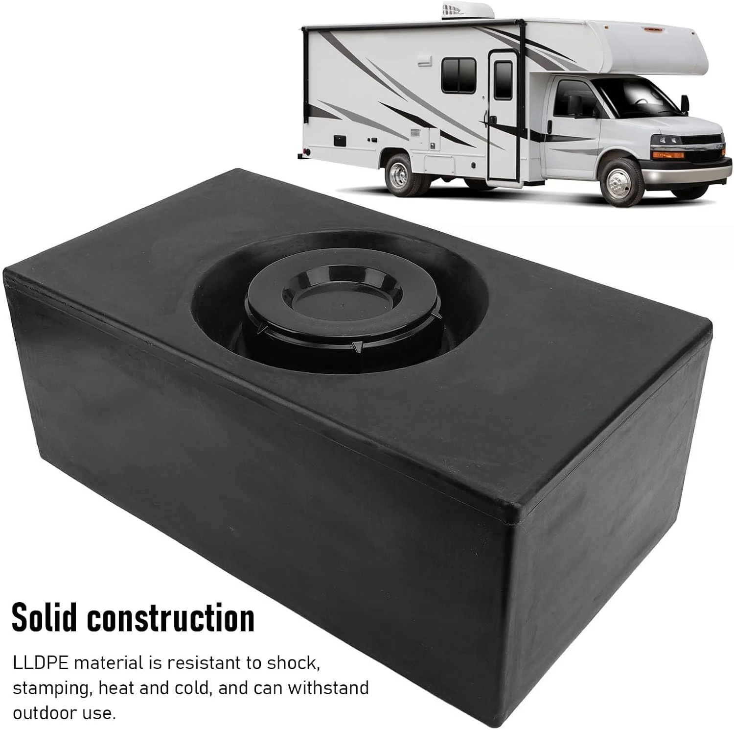 مخزن آب 8 گالنی RV و آب خاکستری، مخزن آب بدون درز با گرید غذایی RV، مخازن ذخیره آب قابل حمل با ظرفیت بالا، قابل تنظیم برای RV، تریلر، قایق و قایق تفریحی