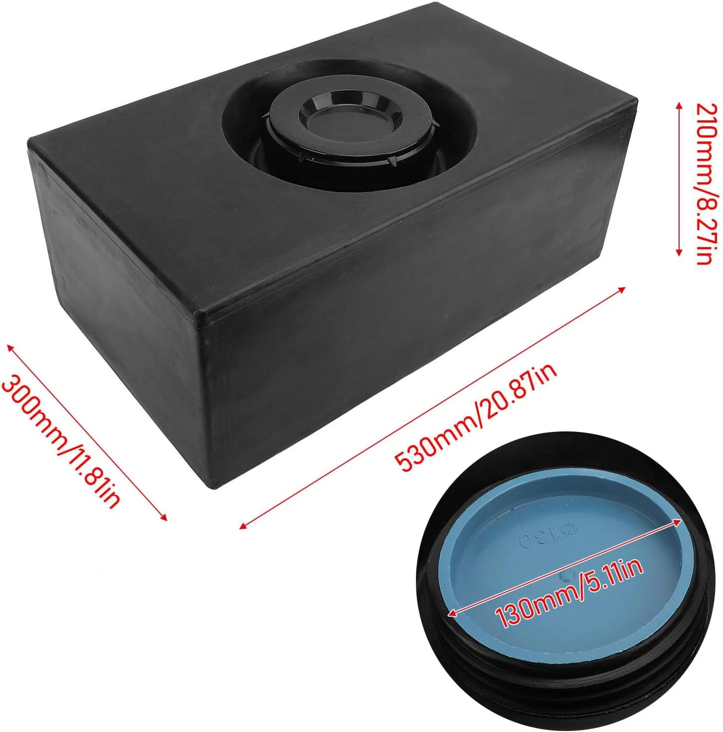 مخزن آب 8 گالنی RV و آب خاکستری، مخزن آب بدون درز با گرید غذایی RV، مخازن ذخیره آب قابل حمل با ظرفیت بالا، قابل تنظیم برای RV، تریلر، قایق و قایق تفریحی