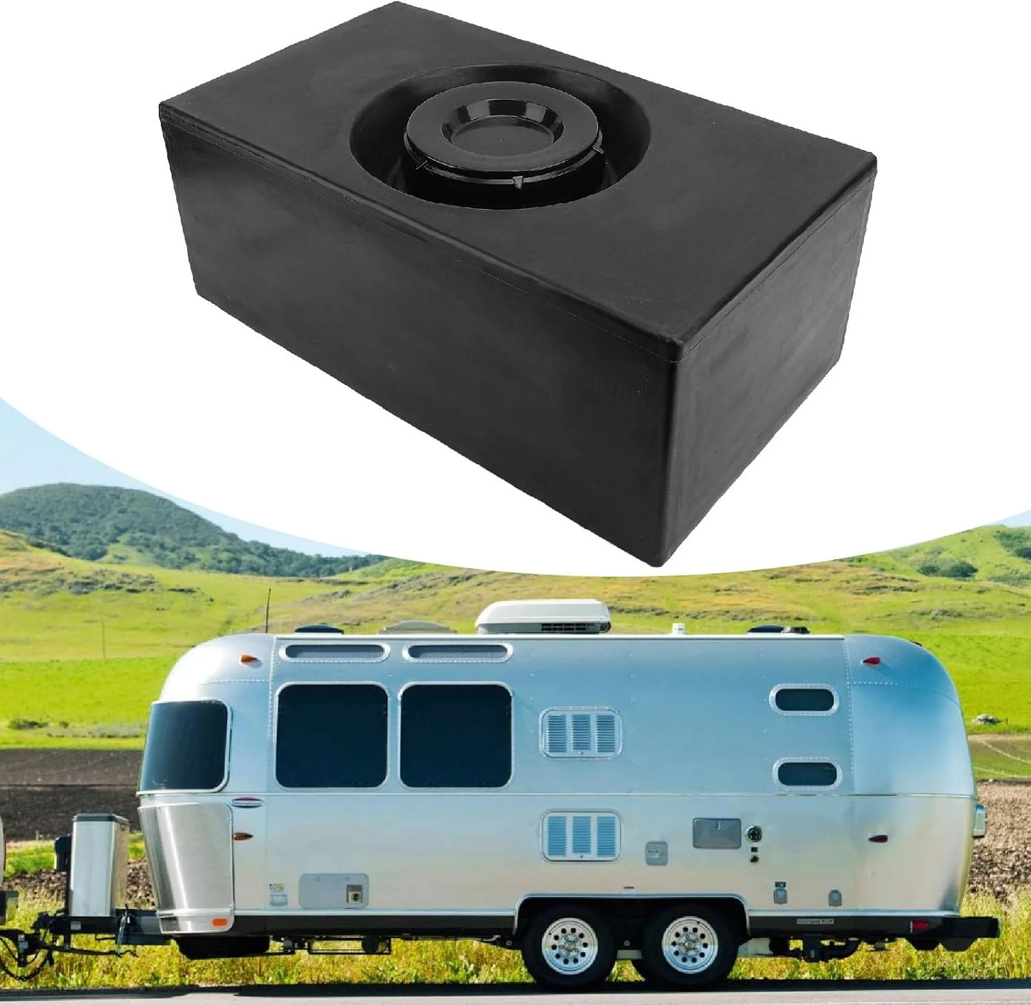 مخزن آب 8 گالنی RV و آب خاکستری، مخزن آب بدون درز با گرید غذایی RV، مخازن ذخیره آب قابل حمل با ظرفیت بالا، قابل تنظیم برای RV، تریلر، قایق و قایق تفریحی