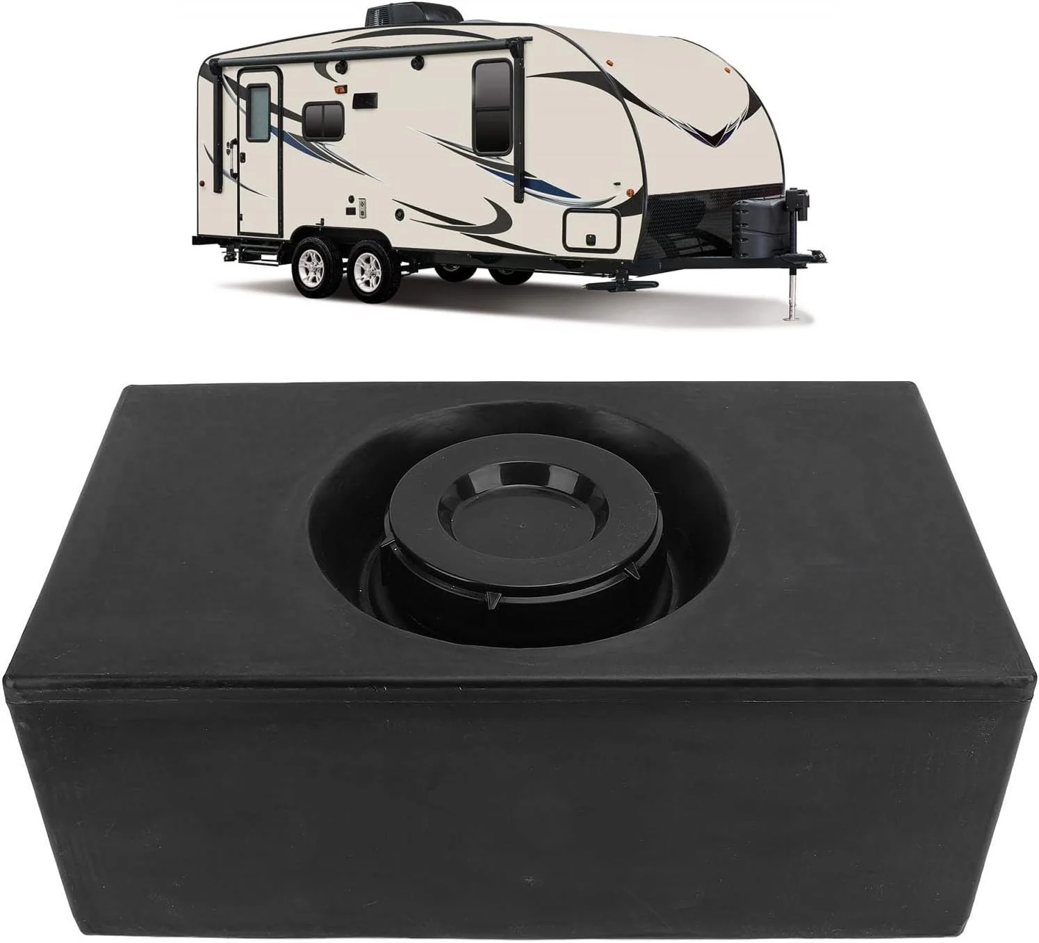 مخزن آب 8 گالنی RV و آب خاکستری، مخزن آب بدون درز با گرید غذایی RV، مخازن ذخیره آب قابل حمل با ظرفیت بالا، قابل تنظیم برای RV، تریلر، قایق و قایق تفریحی