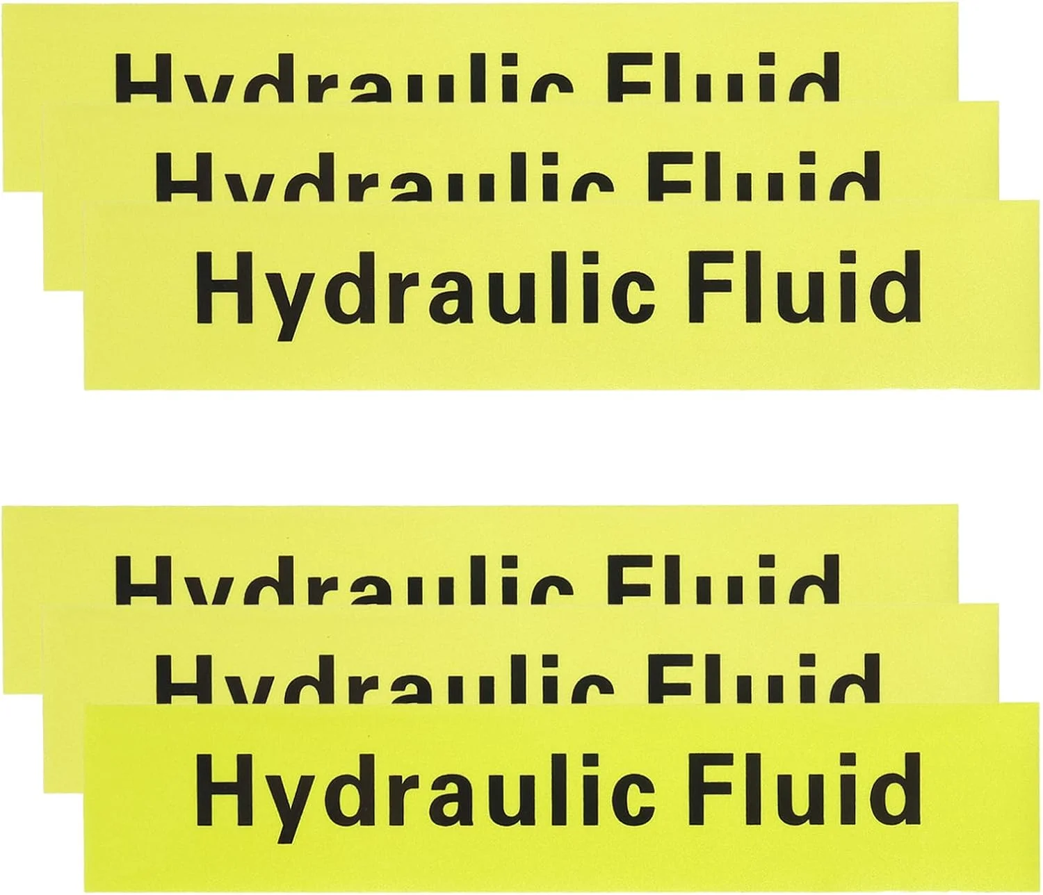 برچسب های سوخت خود چسب sourcing map، برچسب مایع هیدرولیک، علامت هشدار دهنده، نشانگر مخازن ذخیره سوخت، 4x20 سانتی متر برای پمپ ها، ظروف، مشکی روی زرد، بسته 30 عددی