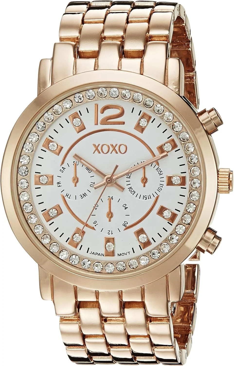 ACCUTIME XOXO Womens Quartz Watch, Analog Display and Gold Plated Strap XO5821