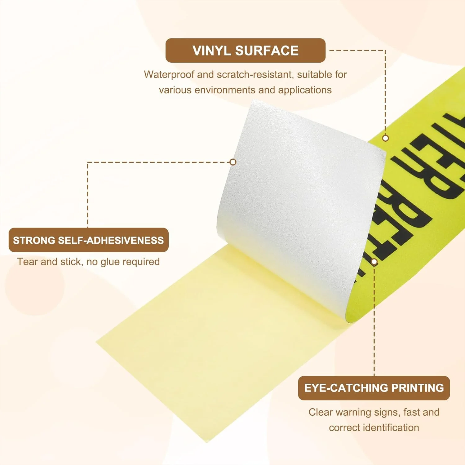 برچسب های سوخت خود چسب sourcing map، برچسب مایع هیدرولیک، علامت هشدار دهنده، نشانگر مخازن ذخیره سوخت، 4x20 سانتی متر برای پمپ ها، ظروف، مشکی روی زرد، بسته 30 عددی