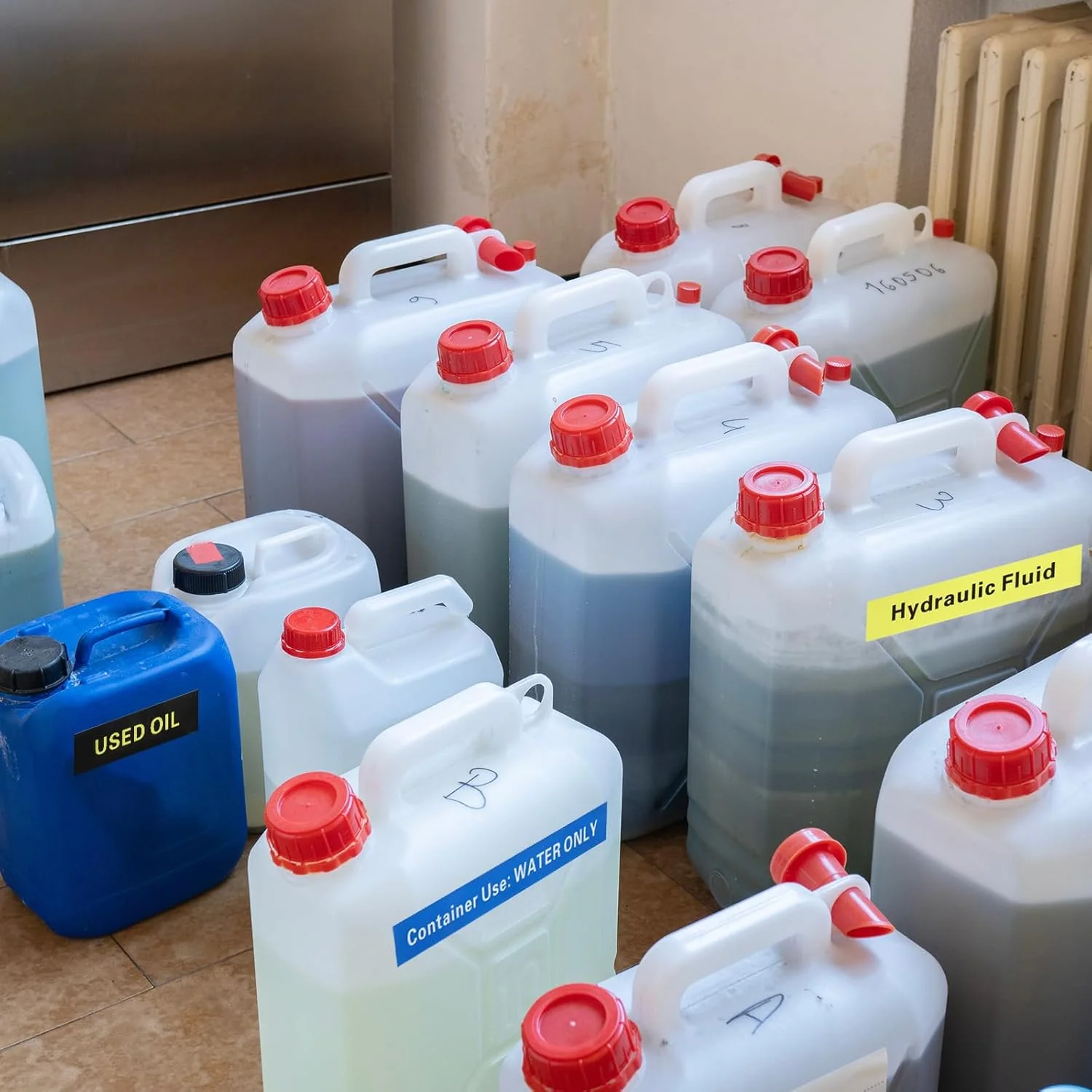 برچسب های سوخت خود چسب sourcing map، برچسب مایع هیدرولیک، علامت هشدار دهنده، نشانگر مخازن ذخیره سوخت، 4x20 سانتی متر برای پمپ ها، ظروف، مشکی روی زرد، بسته 30 عددی