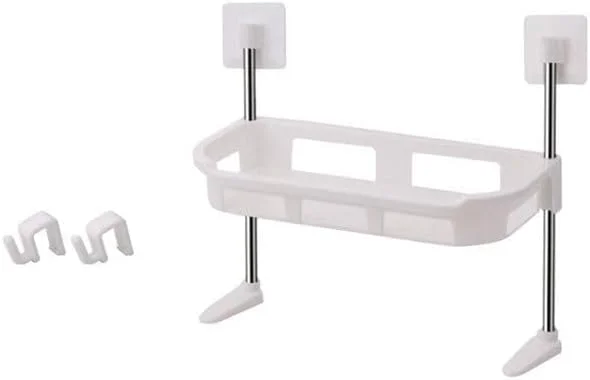 قفسه بالای مخزن توالت، قفسه توالت، قفسه ذخیره سازی چند منظوره بدون نیاز به سوراخکاری با پایه های نگهدارنده، لوازم جانبی حمام