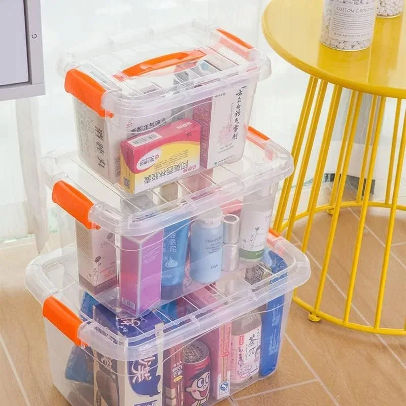 جعبه نگهداری پلاستیکی شفاف 10 لیتری Premify - ظرف سازمان دهنده قفل دار و قابل انباشتن با درب برای خانه، دفتر، آشپزخانه و گاراژ