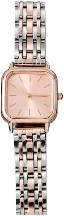 ساعت مچی زنانه النیکر، قاب مربعی با استیل ضد زنگ، ساعت مچی دستبندی صفحه رزگلد ساعت مچی زنانه النیکر، قاب مربعی با استیل ضد زنگ، ساعت مچی دستبندی صفحه رزگلد