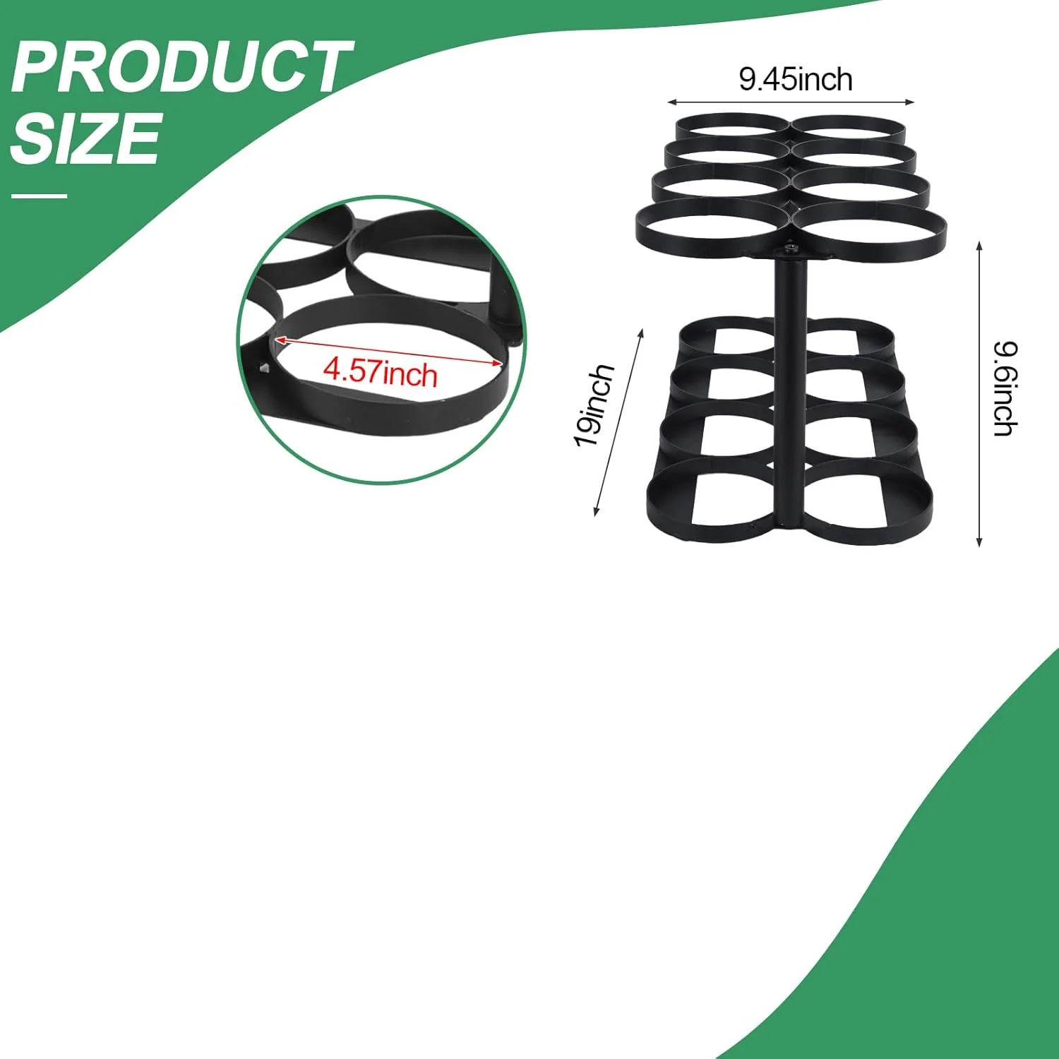 نگهدارنده مخزن اکسیژن، قفسه مخزن اکسیژن، نگهدارنده مخزن اکسیژن پزشکی قابل جابجایی، قفسه سیلندر اکسیژن سنگین برای نگهداری و حمل و نقل، قفسه اکسیژن قابل نصب روی زمین با قطر 4.57 اینچ