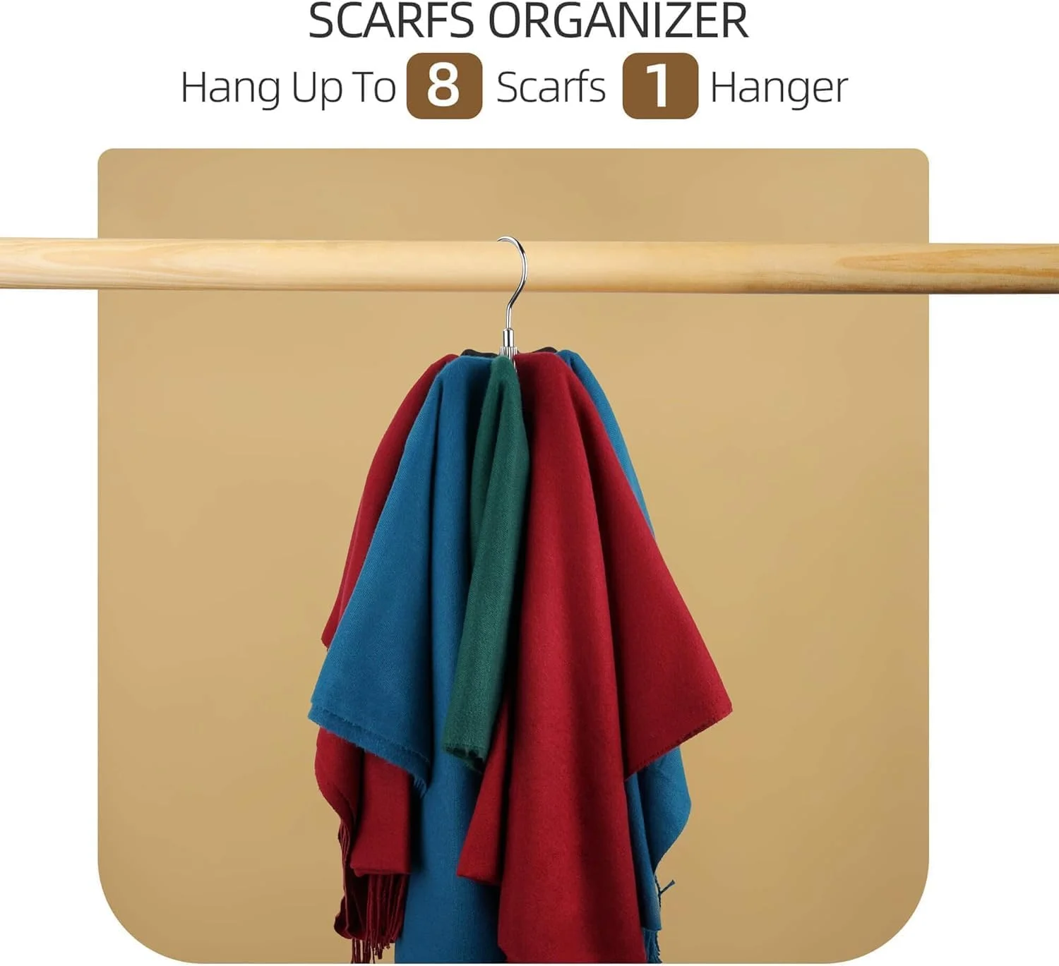 آویز کمربند، سازمان دهنده لوازم جانبی کمد قفسه کمربند چرخان، حداکثر ظرفیت نگهداری 24 عدد، قلاب نگهداری آویز، سوتین، تاپ رکابی، کراوات، روسری، کیف پول (نقره ای) آویز کمربند، سازمان دهنده لوازم جانبی کمد قفسه کمربند چرخان، حداکثر ظرفیت نگهداری 24 عدد، قلاب نگهداری آویز، سوتین، تاپ رکابی، کراوات، روسری، کیف پول (نقره ای)