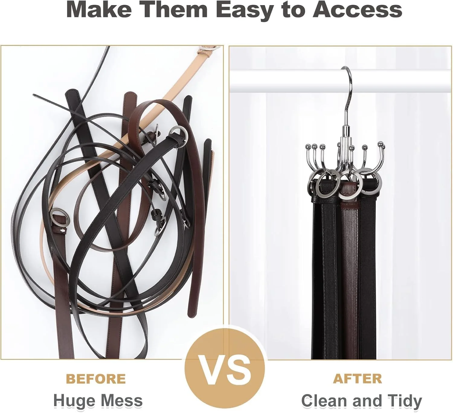 آویز کمربند، سازمان دهنده لوازم جانبی کمد قفسه کمربند چرخان، حداکثر ظرفیت نگهداری 24 عدد، قلاب نگهداری آویز، سوتین، تاپ رکابی، کراوات، روسری، کیف پول (نقره ای) آویز کمربند، سازمان دهنده لوازم جانبی کمد قفسه کمربند چرخان، حداکثر ظرفیت نگهداری 24 عدد، قلاب نگهداری آویز، سوتین، تاپ رکابی، کراوات، روسری، کیف پول (نقره ای)