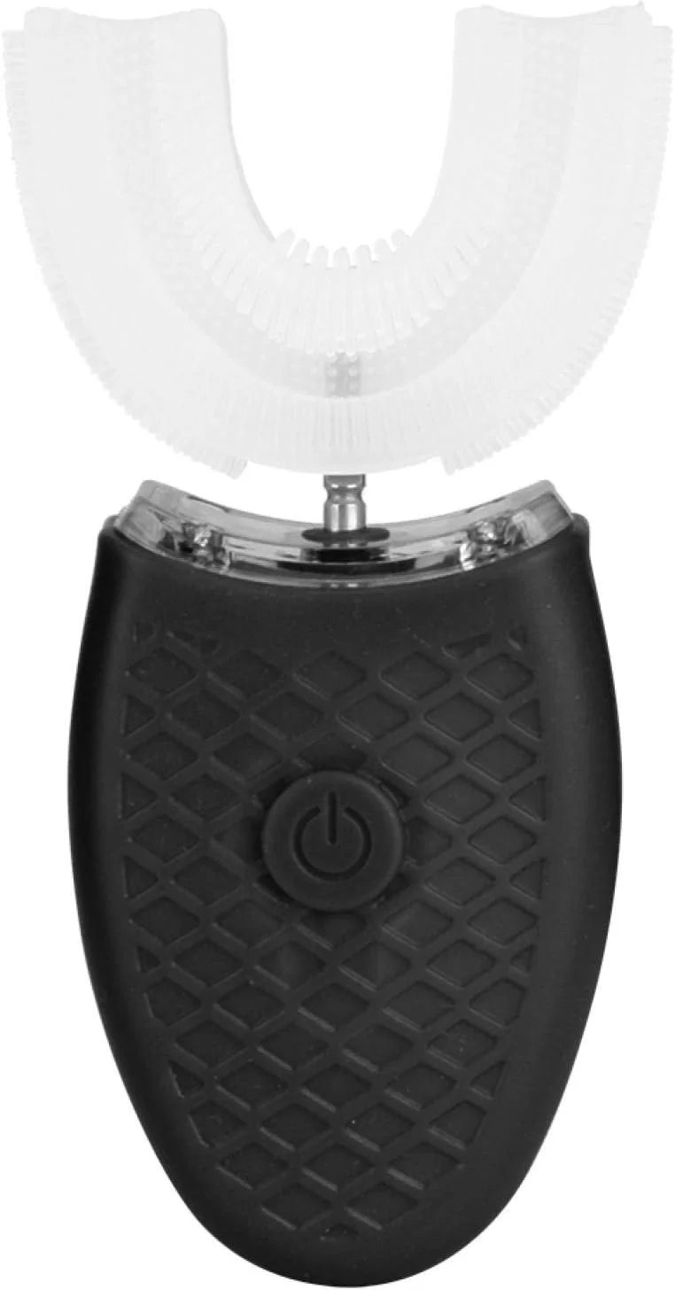 مسواک U شکل قابل استفاده مجدد، مسواک برقی، برای بزرگسالان (مشکی)