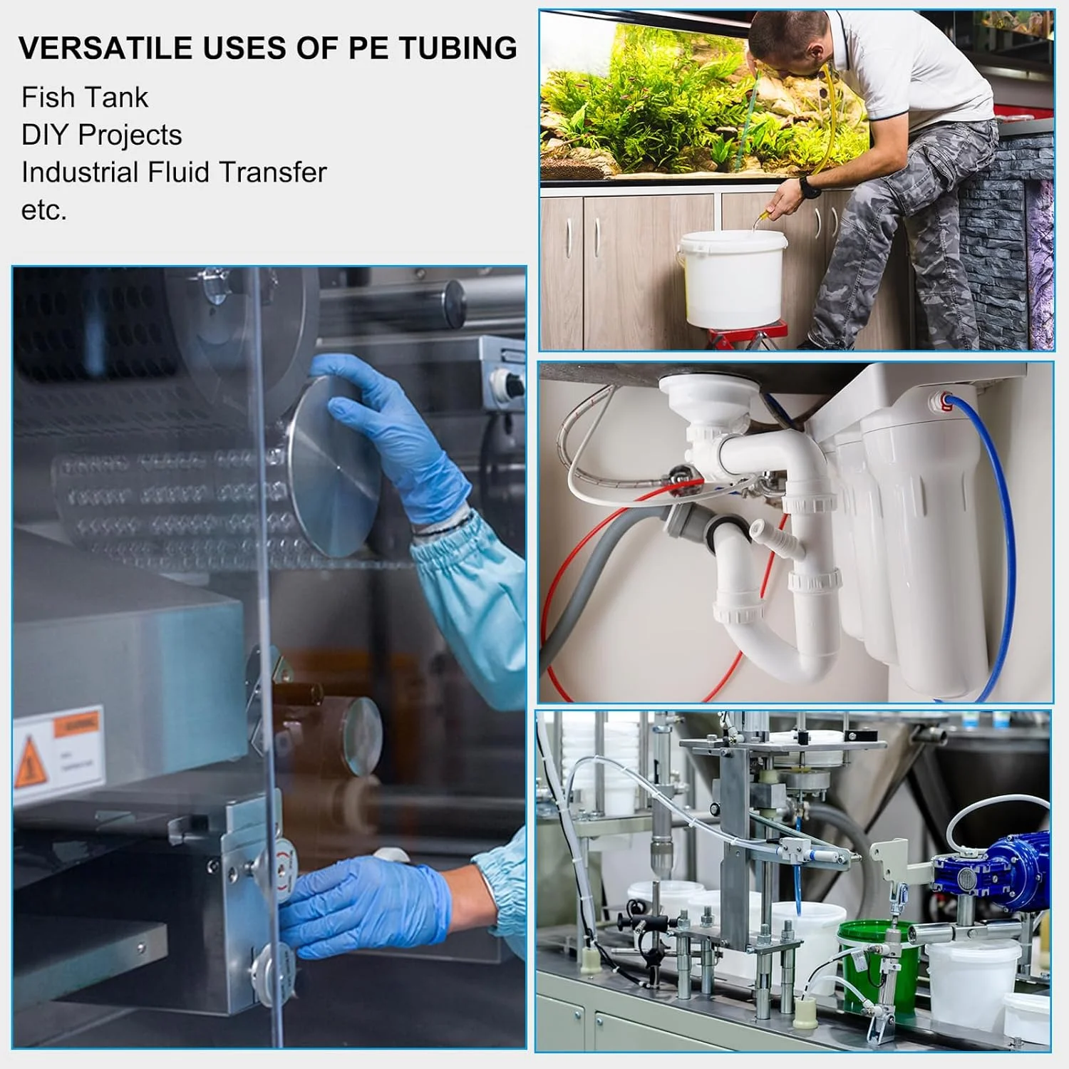 شلنگ PE پاتیکیل، قطر داخلی 8 میلی‌متر، قطر خارجی 12 میلی‌متر، طول 7.65 متر، شلنگ پلی‌اتیلن انعطاف‌پذیر برای سیستم‌های اسمز معکوس و فیلترهای آب، نارنجی