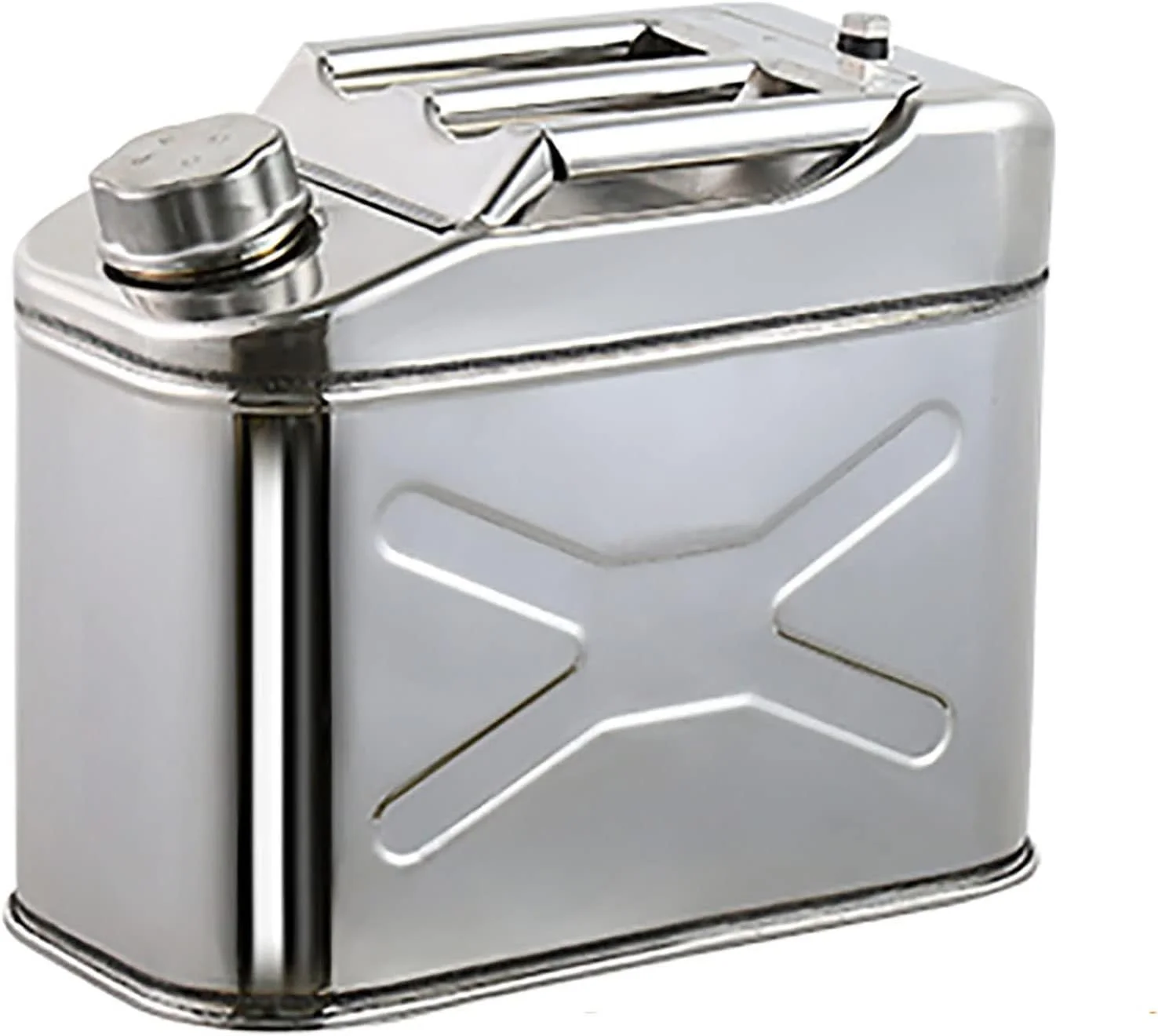 گالن سوخت 304 استیل ضد زنگ - 5، 10، 15، 20 لیتری برای روغن دیزل بنزین به رنگ نقره ای | ساخت و ساز سنگین نورد سرد