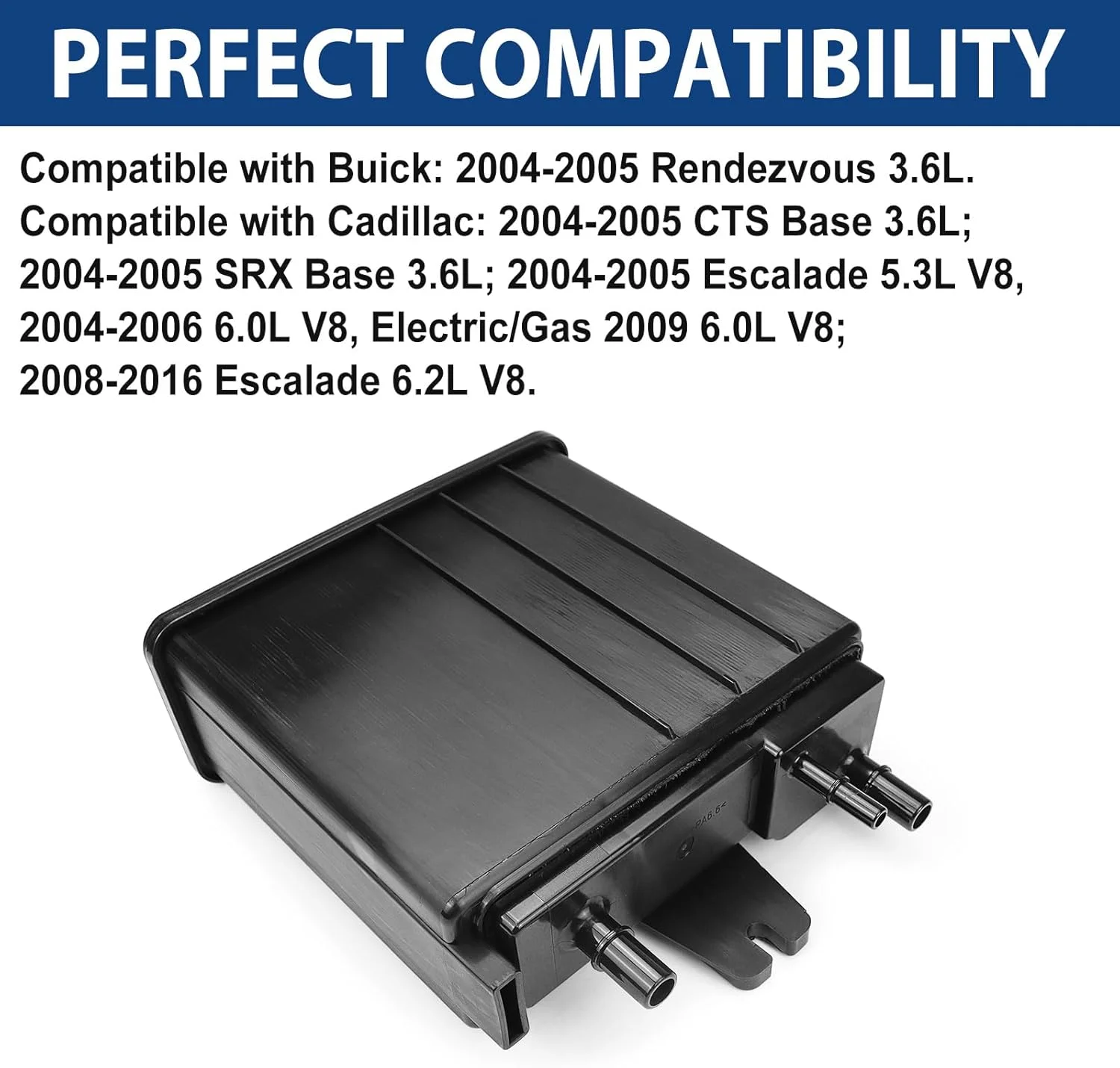 مخزن بخار ذغالی سوخت 15109431 سازگار با بیوک رندوو، کادیلاک CTS، اسکالید، SRX، شورلت تاهو و GMC یوکان، 2004-2016، جایگزین شماره# 911-149 215-464 12573648