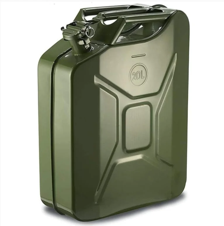 20L Gasoline Jerry Can – Durable Metal Fuel Container with Leakproof Cap, Easy-to-Carry Handle, Portable and Sturdy Design for Petrol, Diesel, and Oil Storage – Ideal for Outdoor and Emergency Use