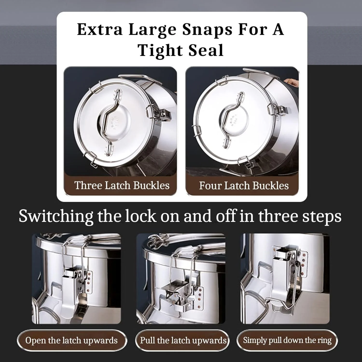 سطل شیر استیل 76 لیتری - مخزن حمل شیر با ظرفیت بالا و درب مهر و موم سیلیکونی - ایده آل برای شیر، قهوه، سوپ - ساختار استیل 304 - محکم و بادوام