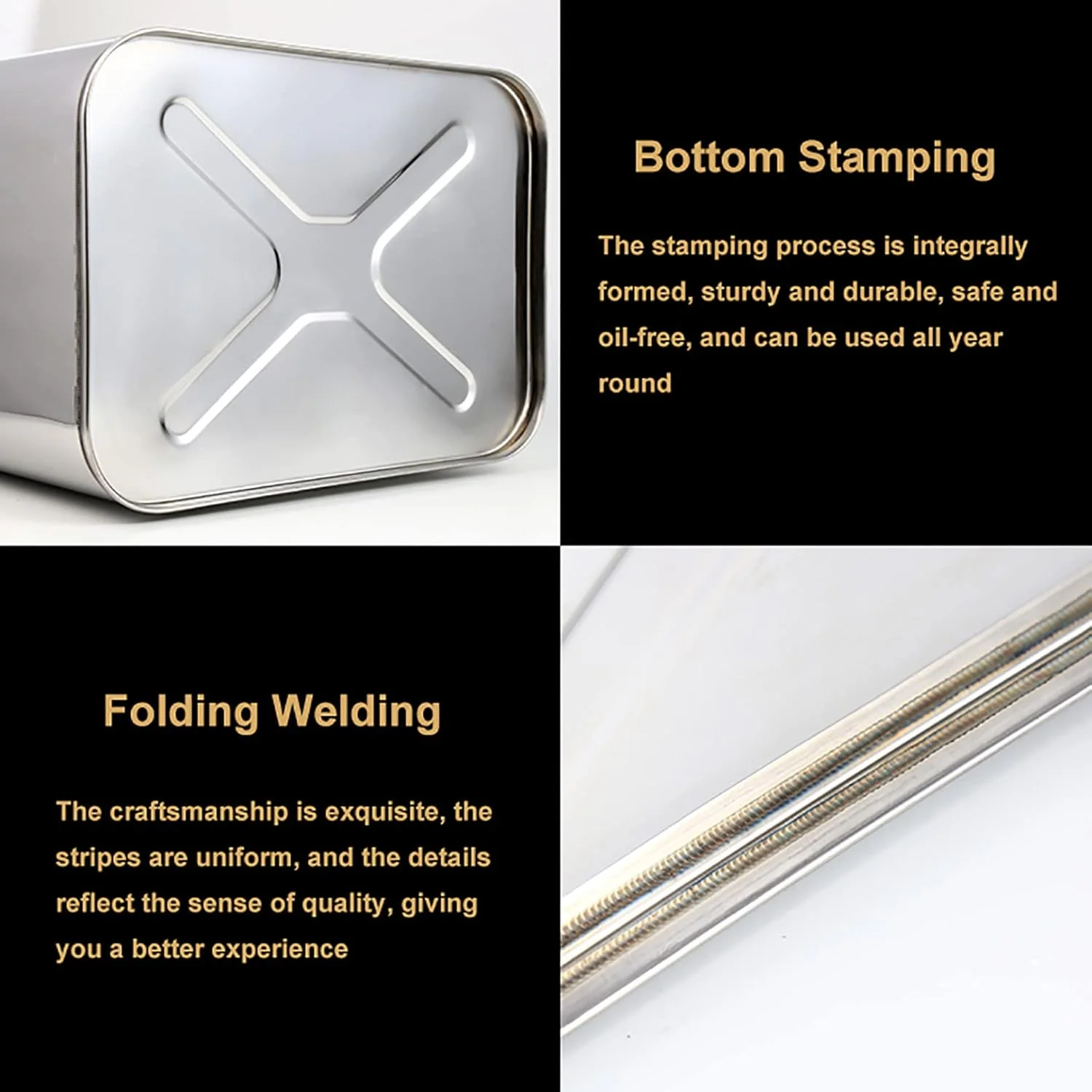 گالن سوخت 304 استیل ضد زنگ - 5، 10، 15، 20 لیتری برای روغن دیزل بنزین به رنگ نقره ای | ساخت و ساز سنگین نورد سرد گالن سوخت 304 استیل ضد زنگ - 5، 10، 15، 20 لیتری برای روغن دیزل بنزین به رنگ نقره ای | ساخت و ساز سنگین نورد سرد