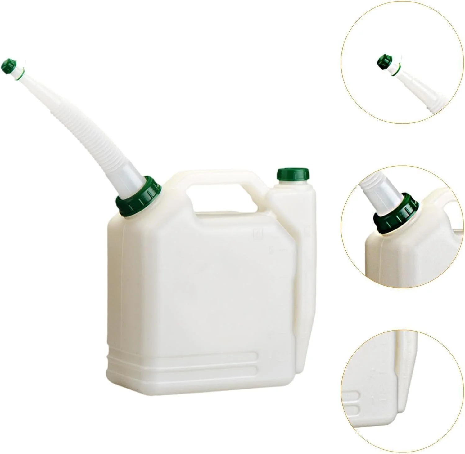 بطری مخلوط روغن برای سوخت، ظرف بنزین موتور 2 زمانه، بطری نسبت مخلوط سوخت برای علف زن، ماشین چمن زنی، اره زنجیری (1.5 لیتر)