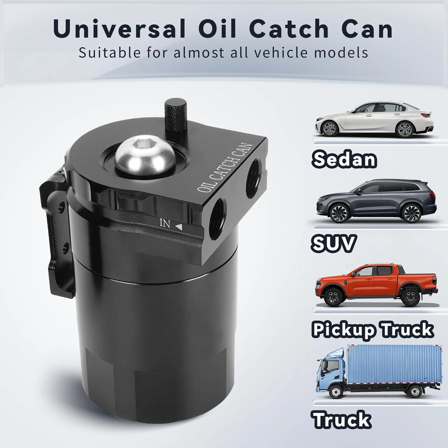 مخزن ذخیره روغن Comeder، مخزن تنفس روغن آلومینیومی 300 میلی لیتری خودرو، مخزن جهانی آلومینیومی با فیلتر، اتصالات، شلنگ PVC، بست کمربندی، پیچ، مهره، حلقه های O (مشکی) مخزن ذخیره روغن Comeder، مخزن تنفس روغن آلومینیومی 300 میلی لیتری خودرو، مخزن جهانی آلومینیومی با فیلتر، اتصالات، شلنگ PVC، بست کمربندی، پیچ، مهره، حلقه های O (مشکی)