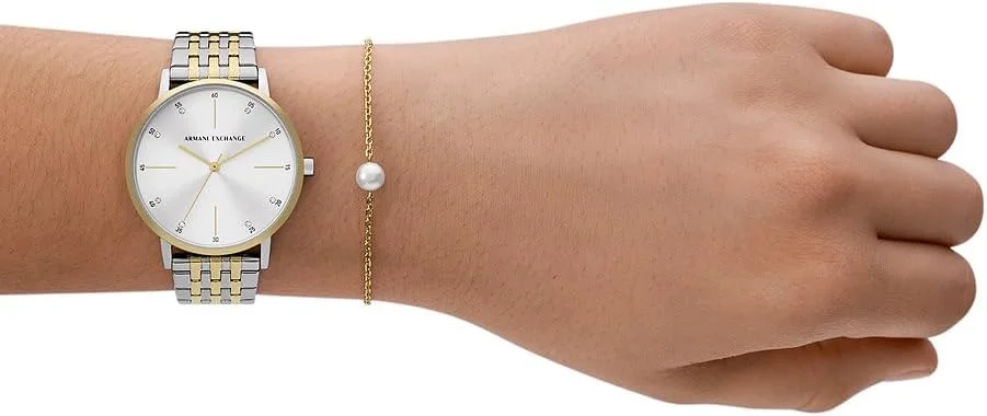 ساعت مچی زنانه آرمانی اکسچنج استیل سه عقربه