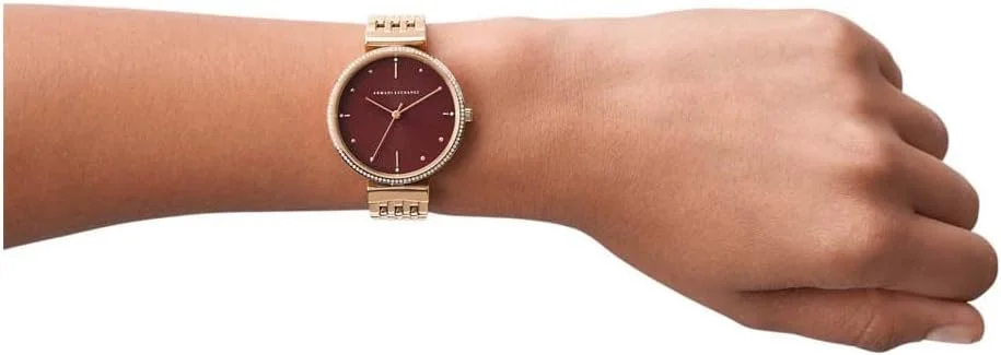 ساعت مچی زنانه آرمانی اکسچنج با سه عقربه و بدنه استیل ضد زنگ، سایز 36 میلی متر ساعت مچی زنانه آرمانی اکسچنج با سه عقربه و بدنه استیل ضد زنگ، سایز 36 میلی متر