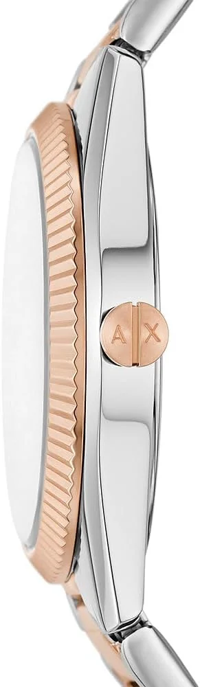 ساعت زنانه آرمانی اکسچنج، دارای موتور کرنوگراف و قاب 38 میلی‌متری با بند استیل، چرمی یا سیلیکونی