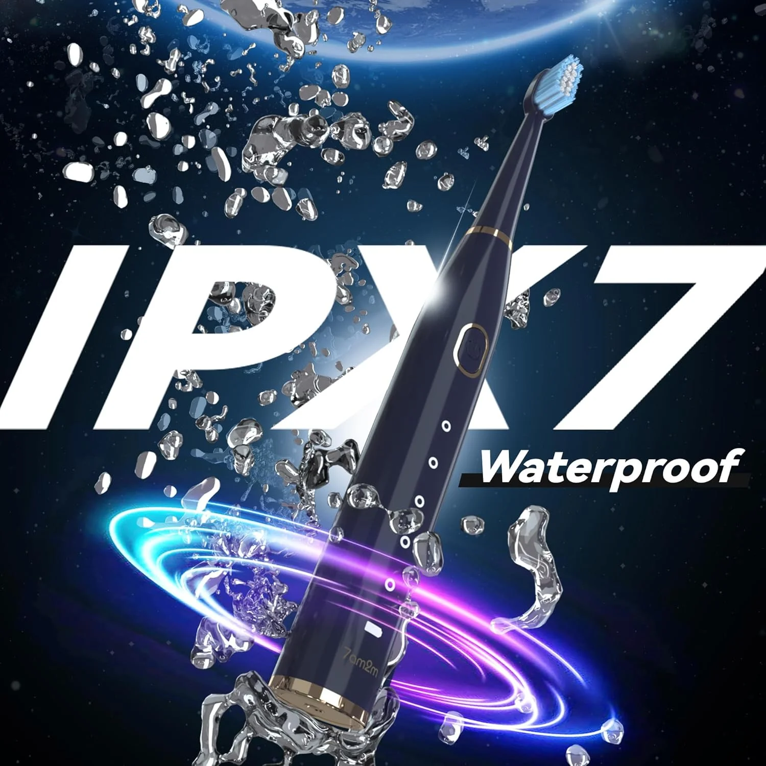 مسواک برقی سونیک 7AM2M برای بزرگسالان و کودکان - مسواک های قابل شارژ با قدرت بالا با 8 سر برس، 5 حالت قابل تنظیم، تایمر هوشمند 2 دقیقه ای داخلی، شارژ سریع 4 ساعته برای 30 روز (سرمه ای) مسواک برقی سونیک 7AM2M برای بزرگسالان و کودکان - مسواک های قابل شارژ با قدرت بالا با 8 سر برس، 5 حالت قابل تنظیم، تایمر هوشمند 2 دقیقه ای داخلی، شارژ سریع 4 ساعته برای 30 روز (سرمه ای)