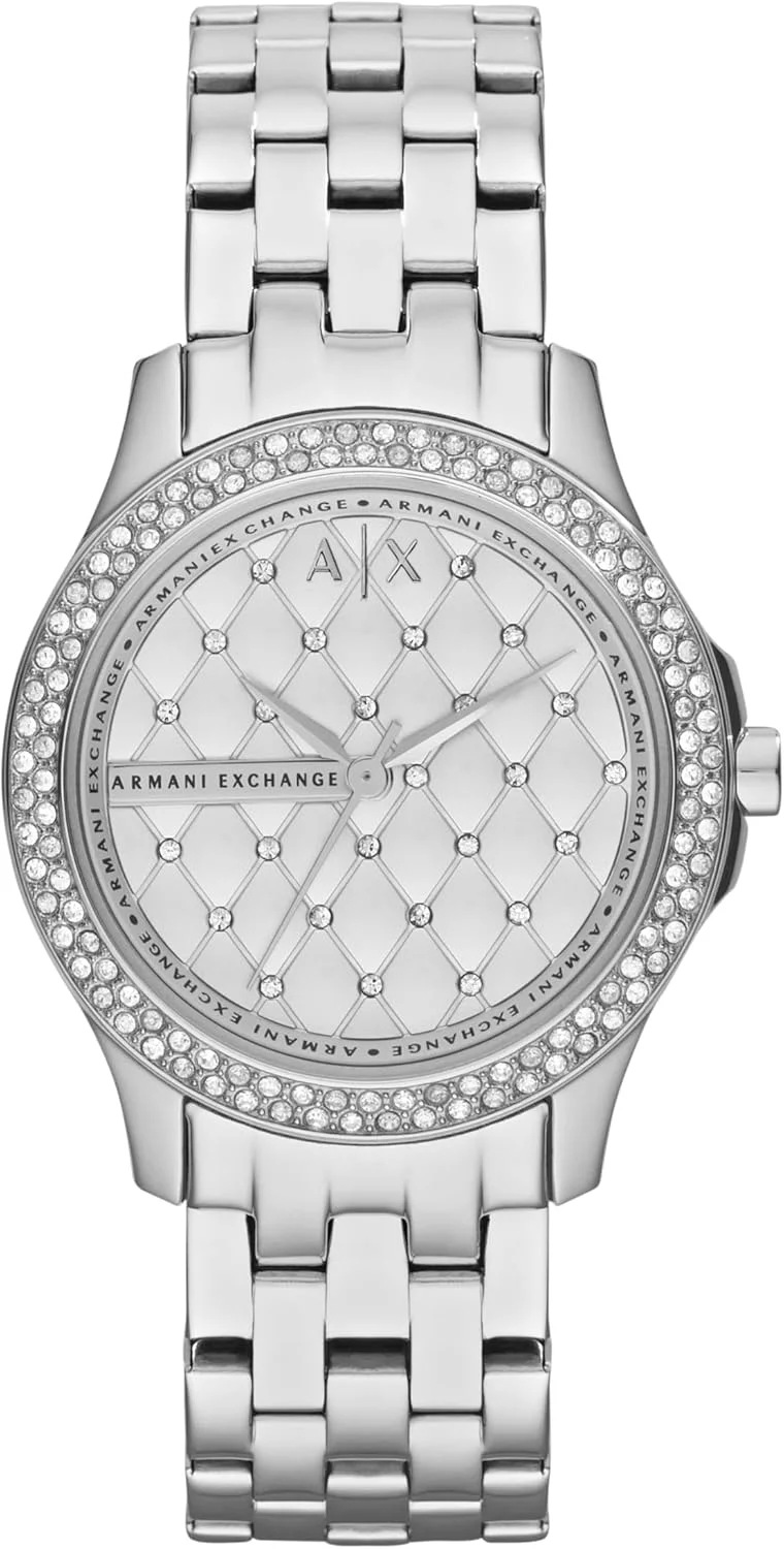 ساعت زنانه A|X Armani Exchange، ساعت سه عقربه زنانه با بند استیل ضد زنگ، سیلیکونی یا چرمی