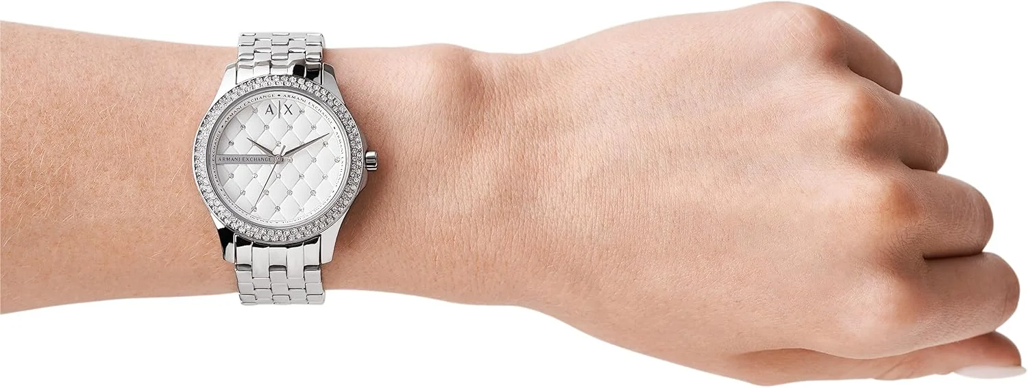 ساعت زنانه A|X Armani Exchange، ساعت سه عقربه زنانه با بند استیل ضد زنگ، سیلیکونی یا چرمی ساعت زنانه A|X Armani Exchange، ساعت سه عقربه زنانه با بند استیل ضد زنگ، سیلیکونی یا چرمی