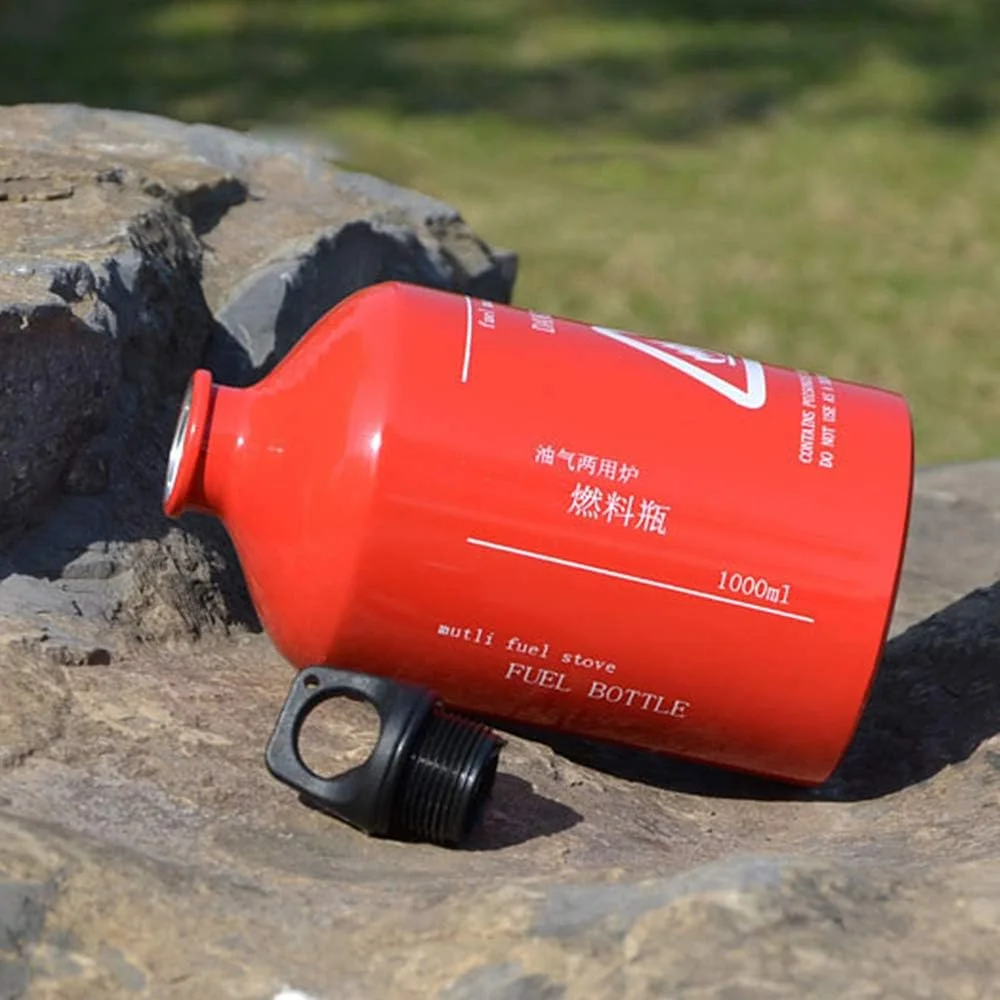 ظرف سوخت آلیاژ آلومینیوم 1000 میلی لیتری برای بنزین، نفت سفید و گازوئیل - ایده آل برای استفاده در اجاق گاز کمپینگ