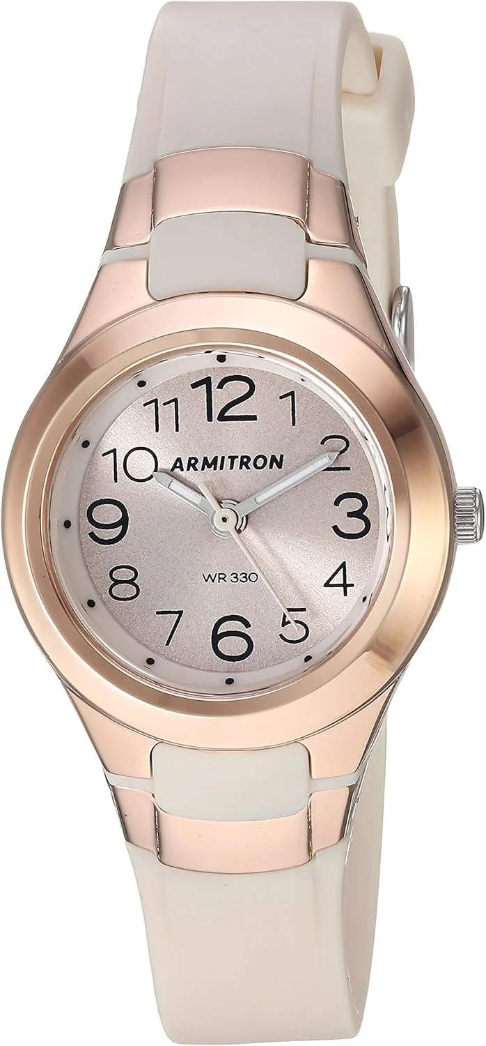 ساعت مچی زنانه آرمایترون اسپرت مدل 25/6418 با صفحه نمایش آسان خوان و بند رزینی