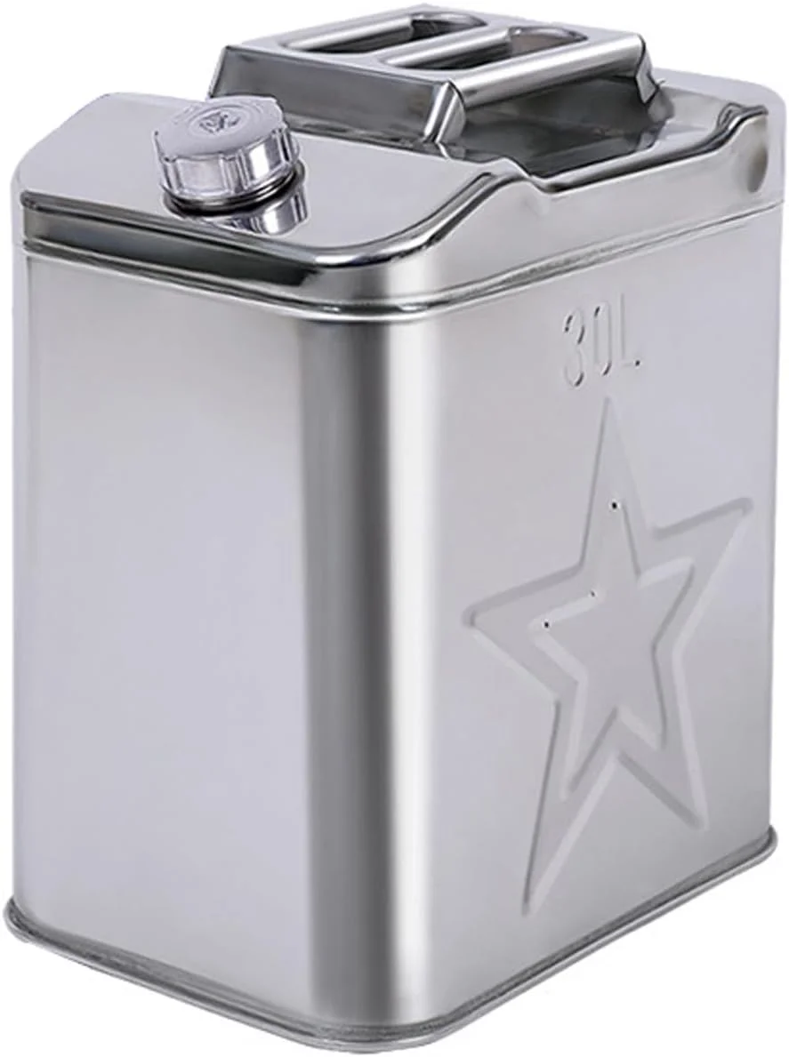 مخزن بنزین قوطی بنزین استیل با لوله سوخت - ایده آل برای مخازن ذخیره بنزین، گازوئیل، روغن خوراکی یا آب مخزن بنزین قوطی بنزین استیل با لوله سوخت - ایده آل برای مخازن ذخیره بنزین، گازوئیل، روغن خوراکی یا آب