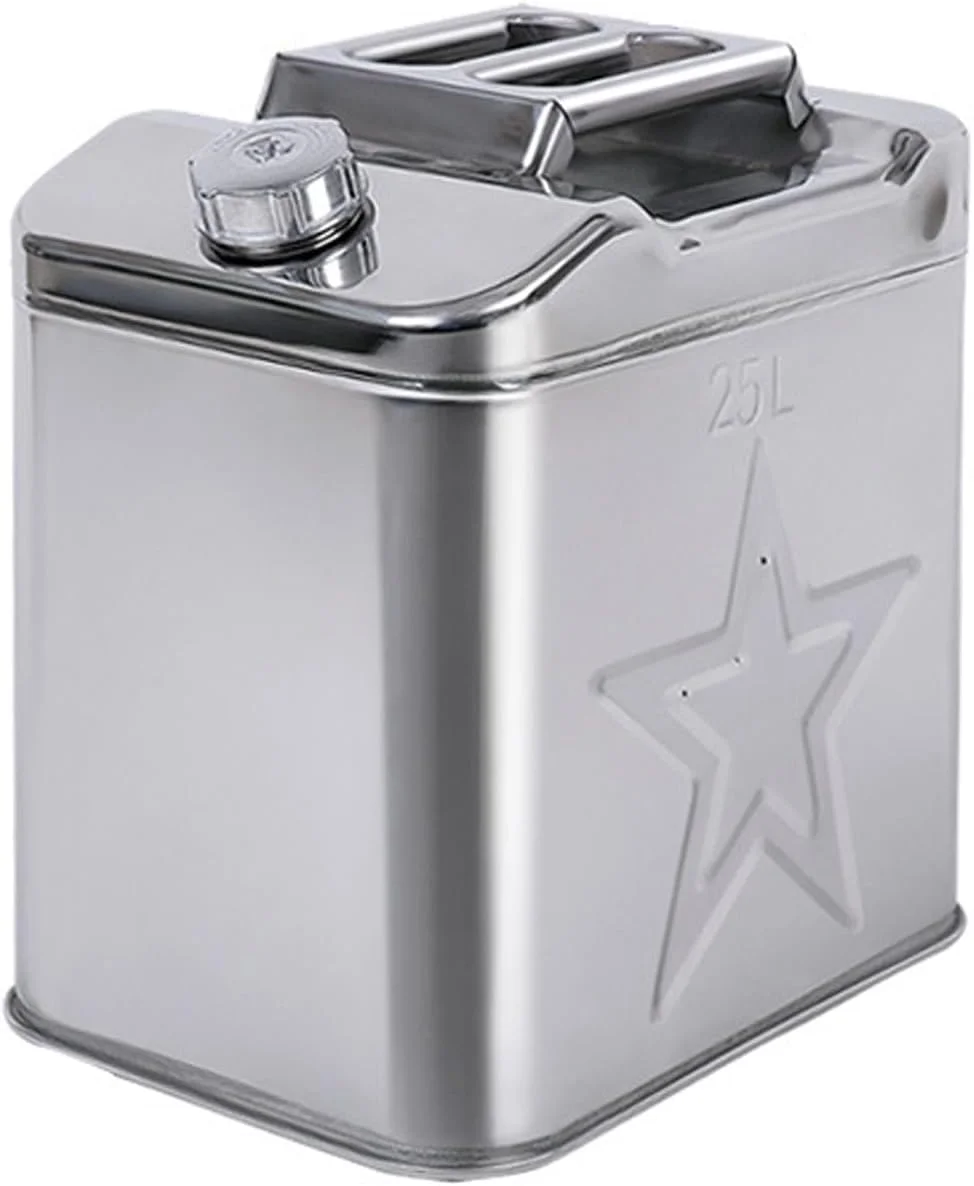 مخزن بنزین استیل با لوله سوخت - ایده آل برای مخازن ذخیره سازی بنزین، گازوئیل، روغن خوراکی یا آب