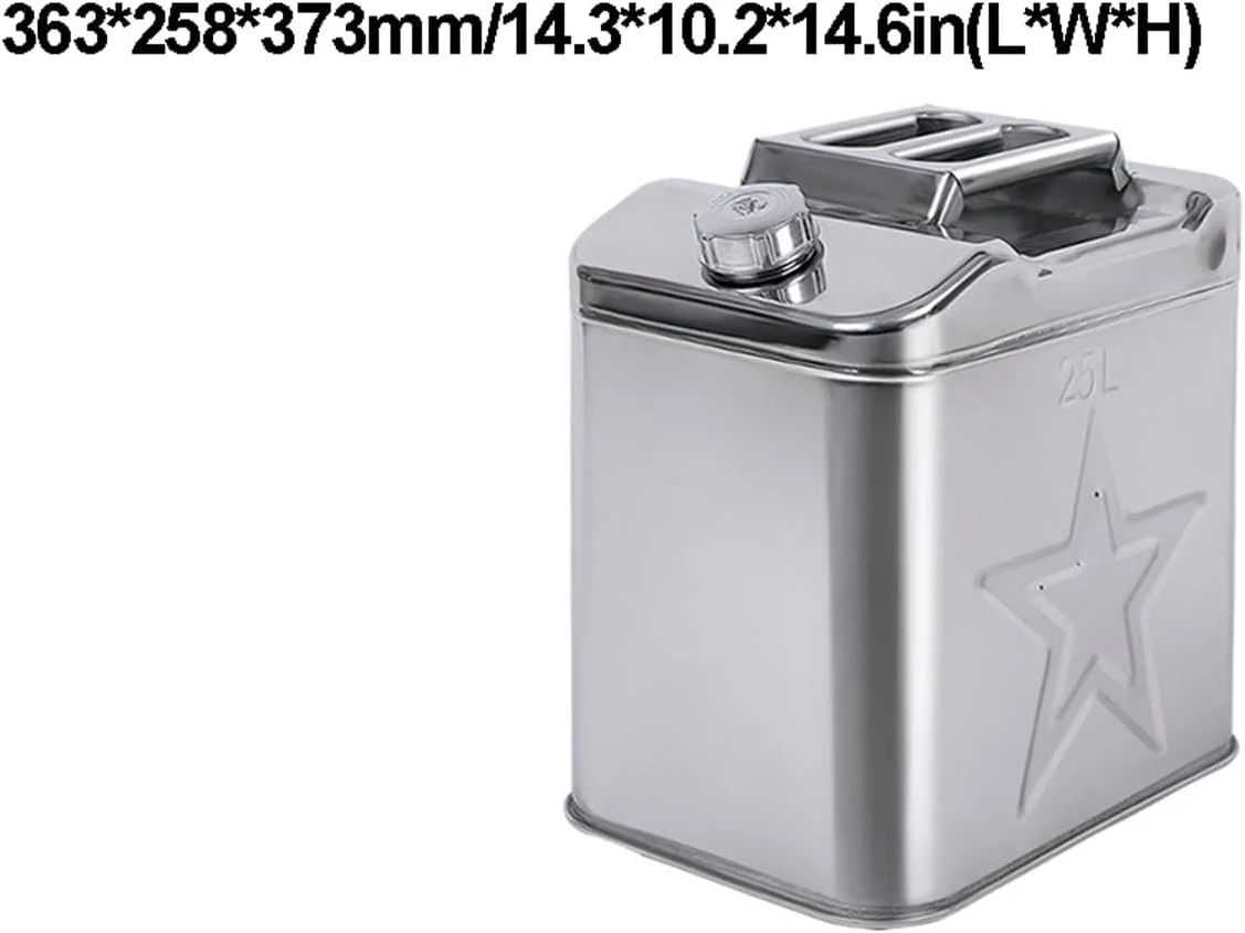 مخزن بنزین استیل با لوله سوخت - ایده آل برای مخازن ذخیره سازی بنزین، گازوئیل، روغن خوراکی یا آب