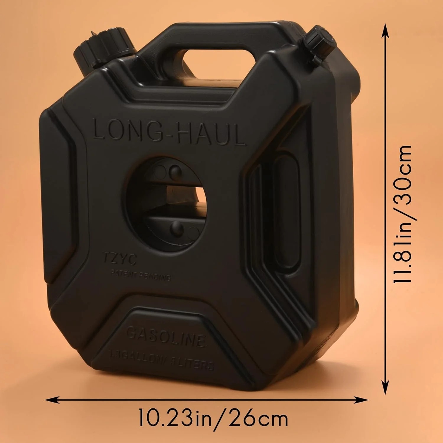 مخزن سوخت 5 لیتری Gaqnzjx مشکی رنگ مناسب خودرو و موتورسیکلت، جایگزین مخزن بنزین و روغن، گالن سوخت با قفل و کلید