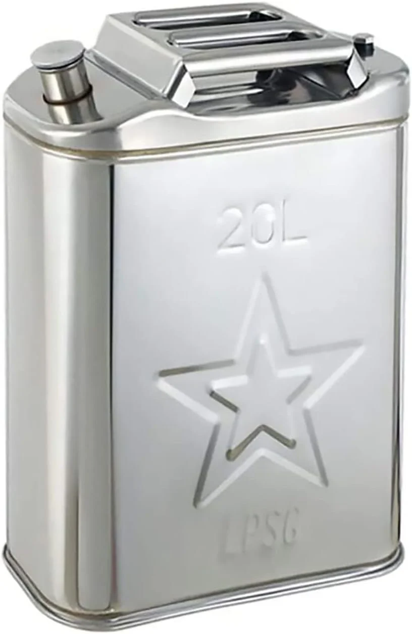 ظرف سوخت بنزین گازوئیل نفت گاز - گالن 20 لیتری استیل ضد زنگ برای موتور سیکلت، خودرو، ماشین چمن زنی، قایق سواری و کمپینگ ظرف سوخت بنزین گازوئیل نفت گاز - گالن 20 لیتری استیل ضد زنگ برای موتور سیکلت، خودرو، ماشین چمن زنی، قایق سواری و کمپینگ