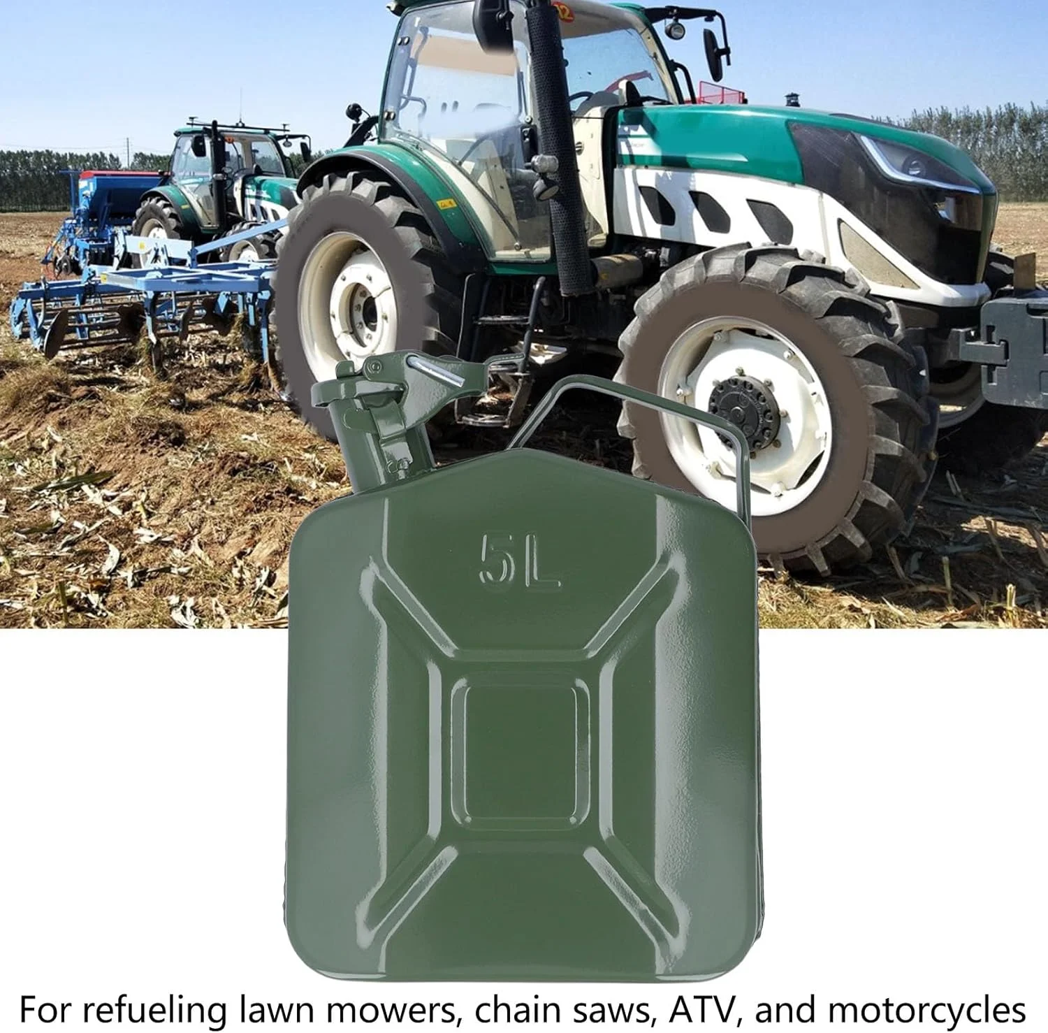 مخزن بنزین 1.3 گالنی، تانک سوخت استیل ضد زنگ، گالن بنزین 5 لیتری با نازل تهویه اتوماتیک