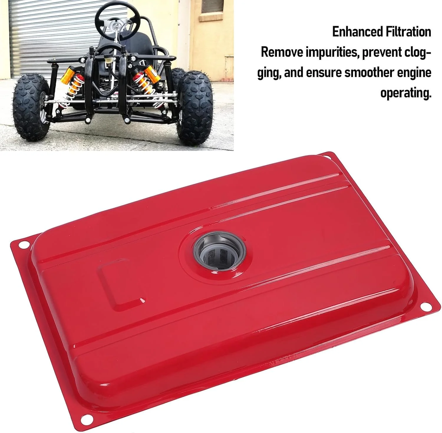 مخزن سوخت بنزین ژنراتور 5 گالنی مناسب برای کارتینگ چهارچرخ DIY، مخازن سوخت بنزین با درب، مخازن ژنراتور با فیلتراسیون تقویت شده آهن، قطعات و لوازم جانبی تامین گاز RV