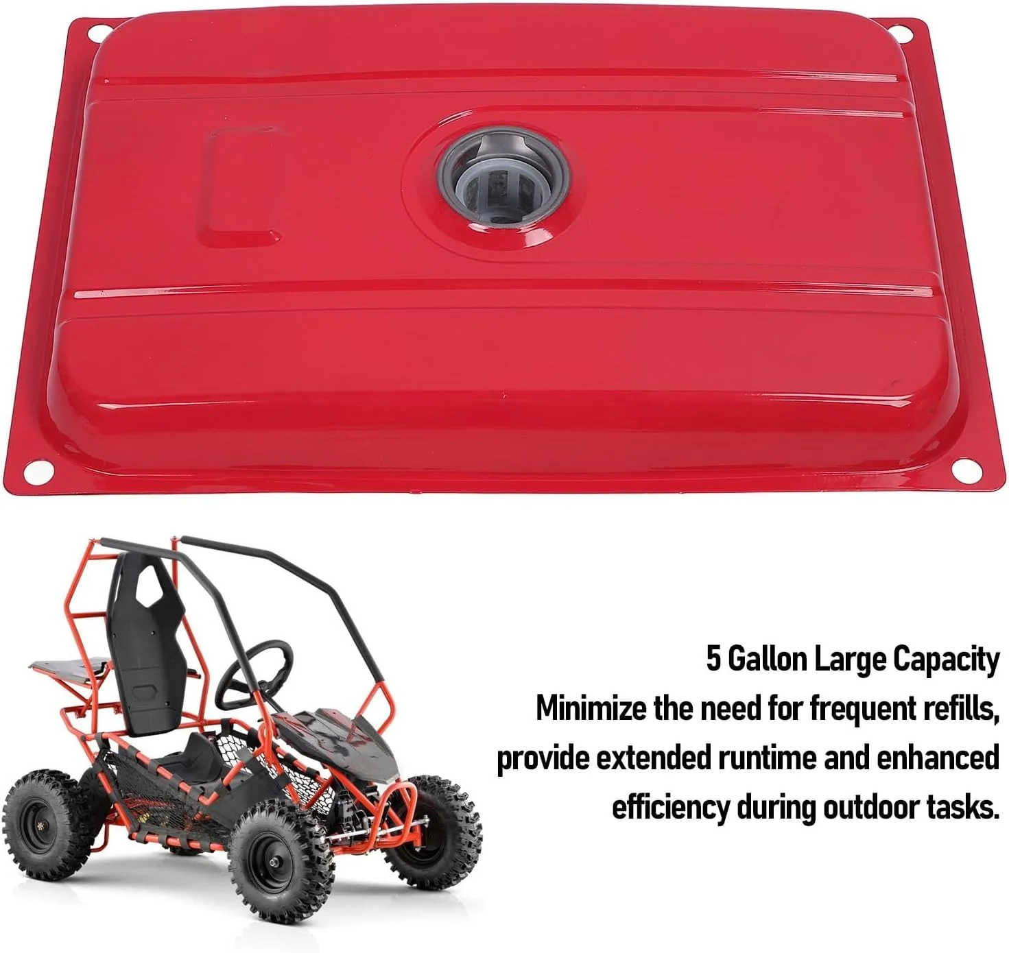 مخزن سوخت بنزین ژنراتور 5 گالنی مناسب برای کارتینگ چهارچرخ DIY، مخازن سوخت بنزین با درب، مخازن ژنراتور با فیلتراسیون تقویت شده آهن، قطعات و لوازم جانبی تامین گاز RV
