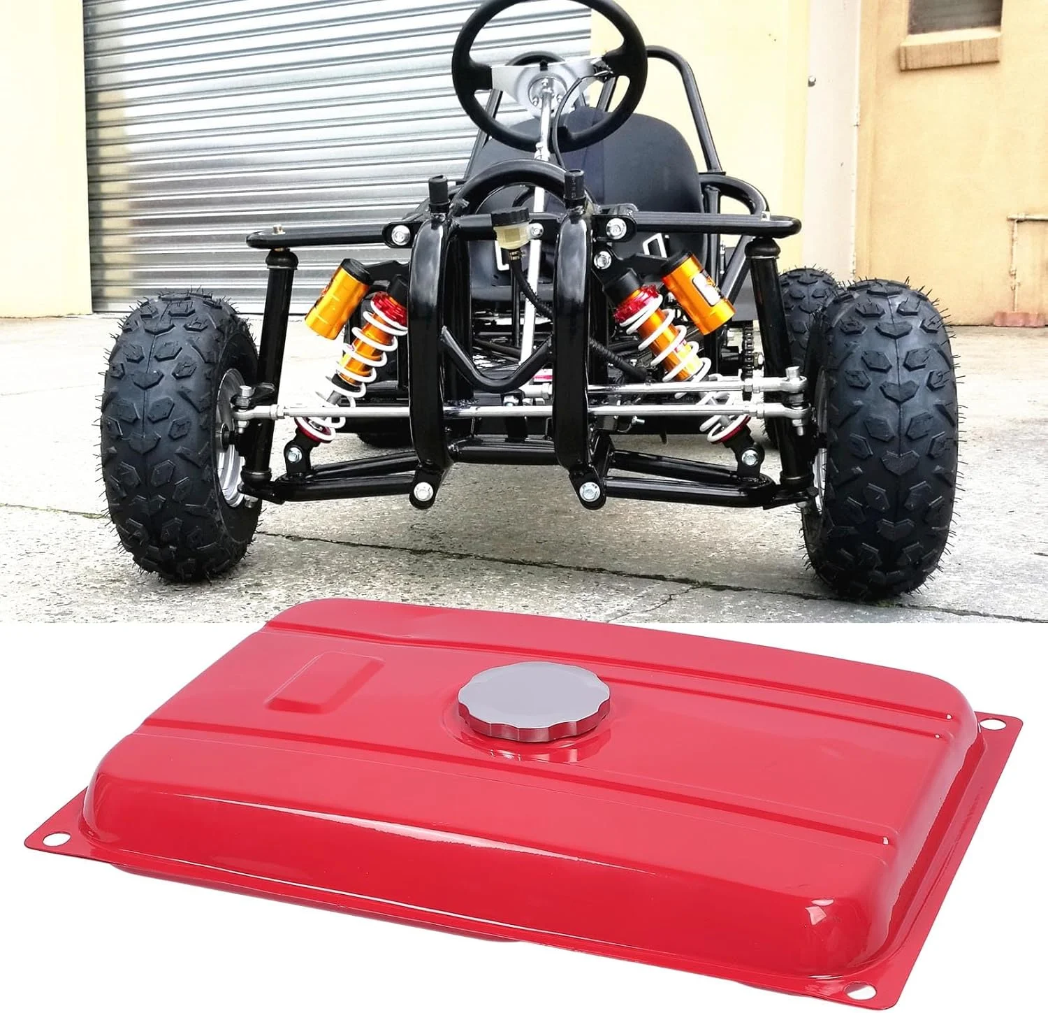 مخزن سوخت بنزین ژنراتور 5 گالنی مناسب برای کارتینگ چهارچرخ DIY، مخازن سوخت بنزین با درب، مخازن ژنراتور با فیلتراسیون تقویت شده آهن، قطعات و لوازم جانبی تامین گاز RV