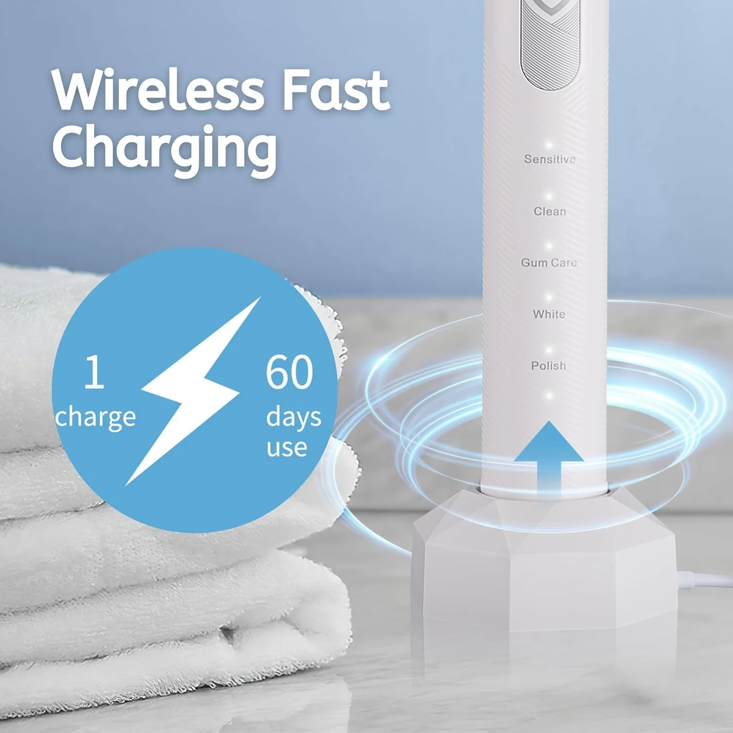 مسواک برقی صوتی BarberBoss – دارای 5 حالت مسواک زدن، 6 سری مسواک، محافظ فشار، تایمر هوشمند و کیف مسافرتی – سفید مسواک برقی صوتی BarberBoss – دارای 5 حالت مسواک زدن، 6 سری مسواک، محافظ فشار، تایمر هوشمند و کیف مسافرتی – سفید