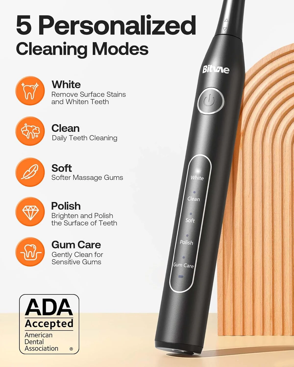 مسواک برقی بزرگسالان Bitvae - مسواک های برقی اولتراسونیک با 8 سری مسواک، مسواک برقی قابل شارژ با 5 حالت، تایمر هوشمند، مشکی D2 دارای تاییدیه ADA مسواک برقی بزرگسالان Bitvae - مسواک های برقی اولتراسونیک با 8 سری مسواک، مسواک برقی قابل شارژ با 5 حالت، تایمر هوشمند، مشکی D2 دارای تاییدیه ADA