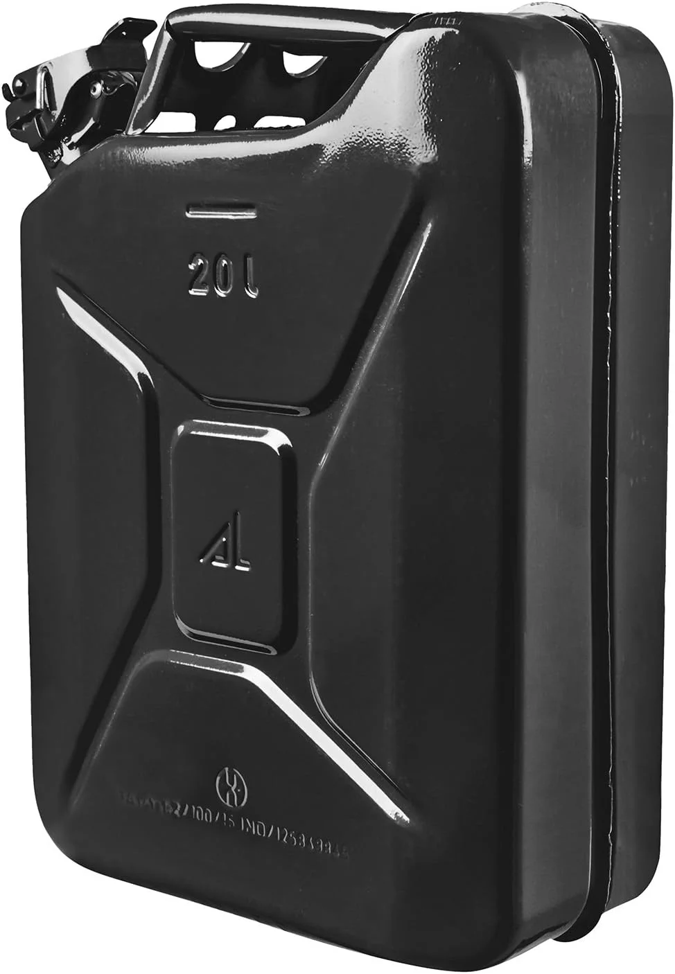 گالن فلزی مشکی 20 لیتری Fuel Mate، 35.5 در 15.2 در 45.7 سانتی متر، مناسب برای ژنراتورها، جیپ ها، فعالیت های دریایی، قایق و سایر وسایل نقلیه