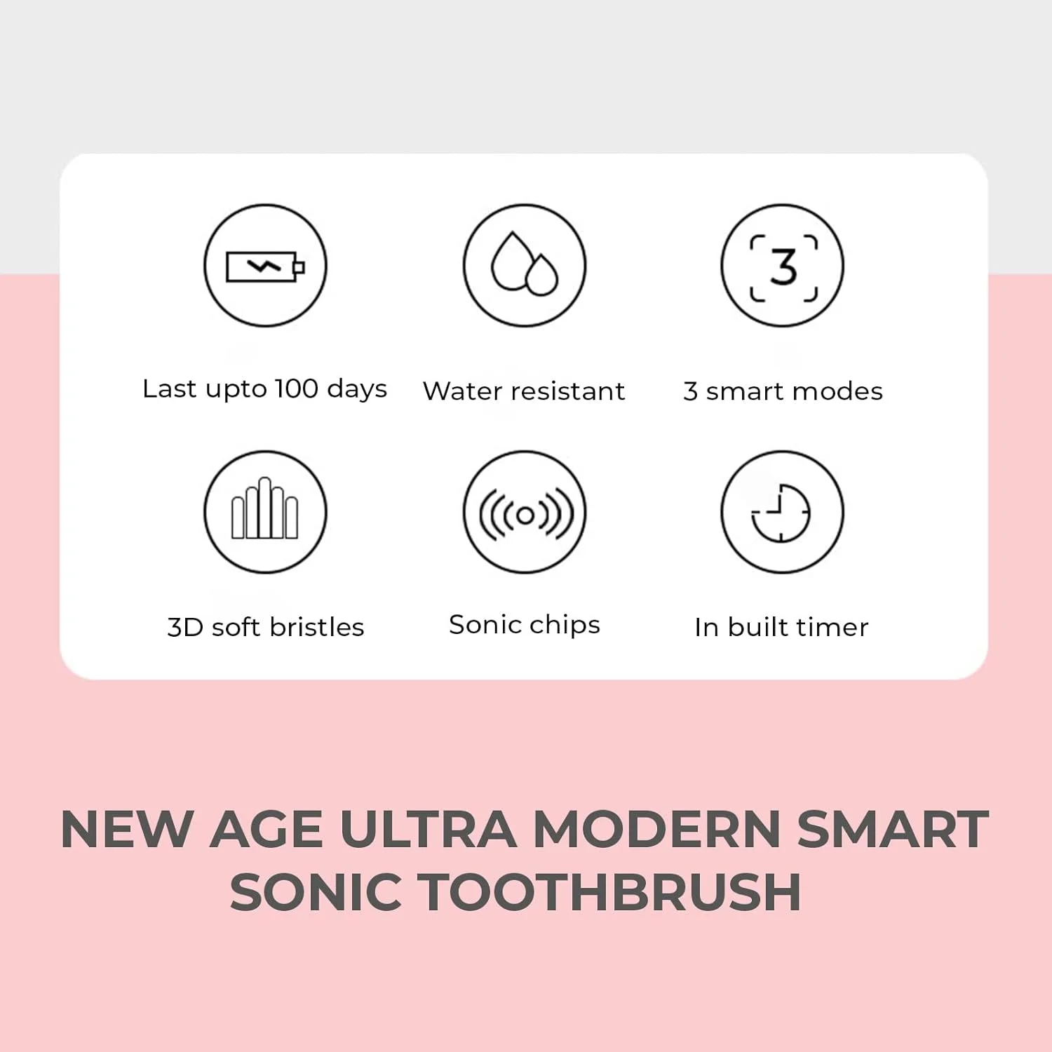 مسواک برقی بزرگسال beatXP Buzz به همراه 2 سری مسواک و 3 حالت تمیز کردن | مسواک برقی قابل شارژ با تایمر 2 دقیقه ای و Quadpacer | 19000 ضربه در دقیقه با عمر باتری طولانی (صورتی) مسواک برقی بزرگسال beatXP Buzz به همراه 2 سری مسواک و 3 حالت تمیز کردن | مسواک برقی قابل شارژ با تایمر 2 دقیقه ای و Quadpacer | 19000 ضربه در دقیقه با عمر باتری طولانی (صورتی)