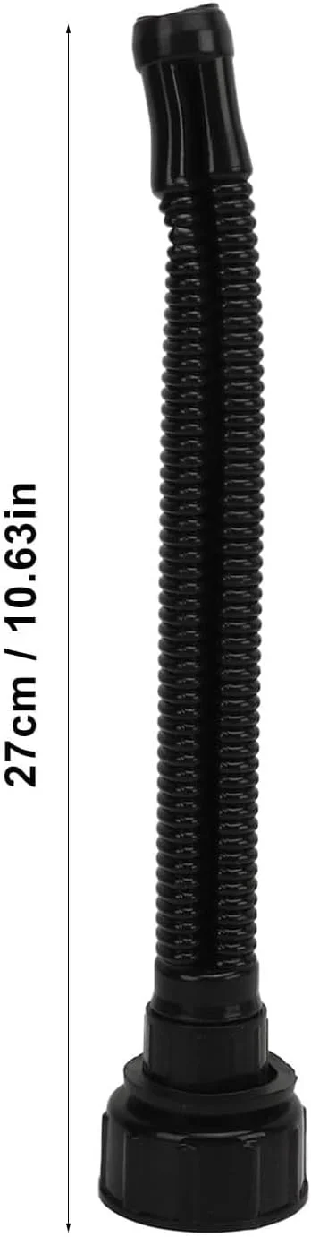 گالن سوخت 5 لیتری / مخزن سوخت 1.3 گالنی با نازل انعطاف پذیر 27 سانتی متری - مخزن ذخیره بنزین قابل حمل برای خودرو، موتور سیکلت، ماشین چمن زنی، استفاده اضطراری - مخزن سوخت پلاستیکی بادوام