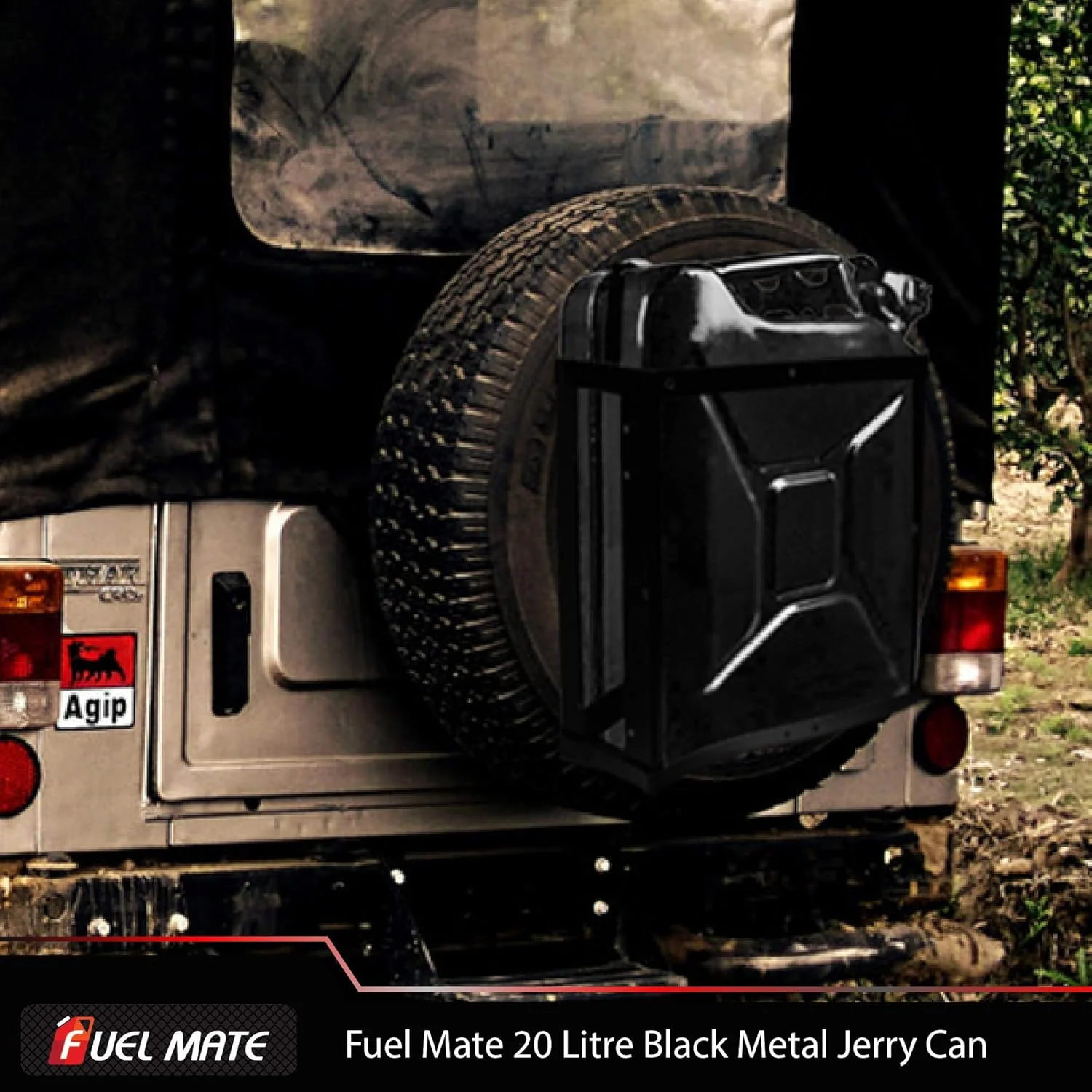 گالن فلزی مشکی 20 لیتری Fuel Mate، 35.5 در 15.2 در 45.7 سانتی متر، مناسب برای ژنراتورها، جیپ ها، فعالیت های دریایی، قایق و سایر وسایل نقلیه