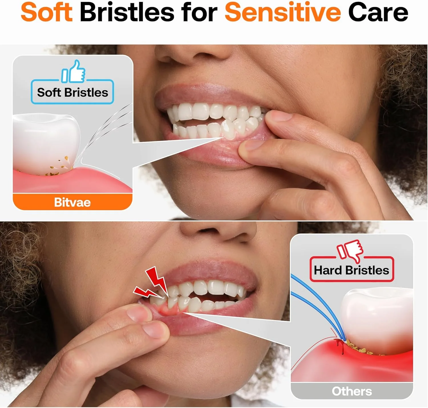 مسواک برقی Bitvae D2، تایید شده توسط انجمن دندانپزشکی آمریکا - ADA، دارای 5 حالت تمیز کردن، 8 سری یدکی، کیف مسافرتی و پشتیبانی، 60 روز عمر باتری، صورتی مسواک برقی Bitvae D2، تایید شده توسط انجمن دندانپزشکی آمریکا - ADA، دارای 5 حالت تمیز کردن، 8 سری یدکی، کیف مسافرتی و پشتیبانی، 60 روز عمر باتری، صورتی