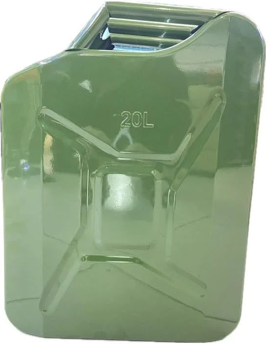 نگهدارنده فلزی گالن سوخت برای نگهداری ظروف بنزین، گازوئیل و روغن - 20 لیتری سبز