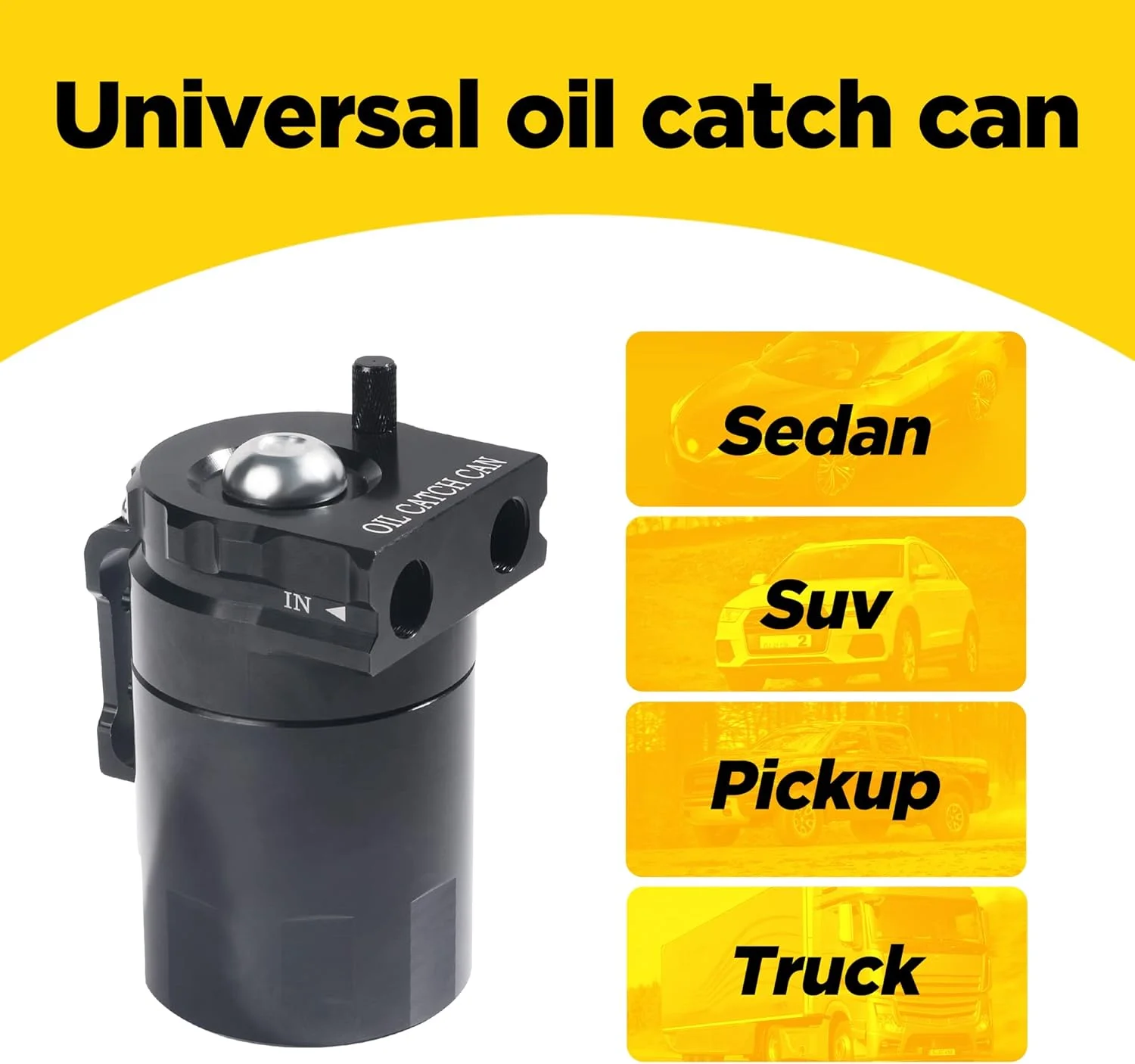 جداکننده روغن فلاکونی خودرو، مخزن جمع آوری روغن، جداکننده روغن هوا، مخزن جمع آوری روغن بافل دار، مخزن جمع آوری روغن موتور سیکلت، کیت مخزن جمع آوری روغن 300 میلی لیتری با فیلتر تنفسی، قابل استفاده برای اکثر خودروها